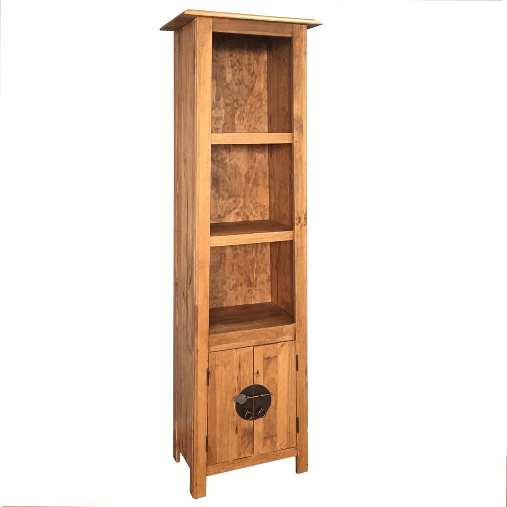 Freestanding Bathroom Cabinet - Solid Recycled Pinewood Storage Organizer for Towels & Toiletries | Modern Farmhouse Vanity Shelf for Bath, Bedroom & Laundry Room