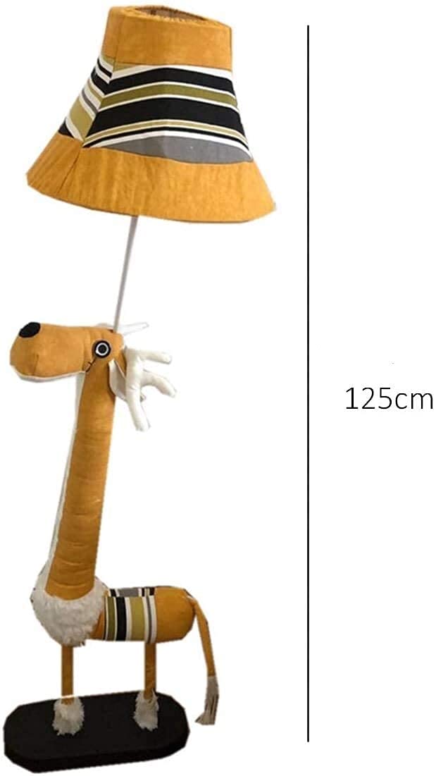 Cartoon Deer LED Floor Lamp for Kids Bedroom - Modern Minimalist Standing Light with Button Switch, Brown - Perfect for Nursery, Living Room, Study & Bedside Lighting Decoration