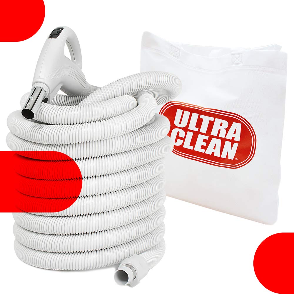 Premium Central Vacuum Hose & Attachment Kit for Hardwood Floors - Ultra Clean, Durable & Lightweight - Perfect for Home Cleaning & Pet Hair Removal