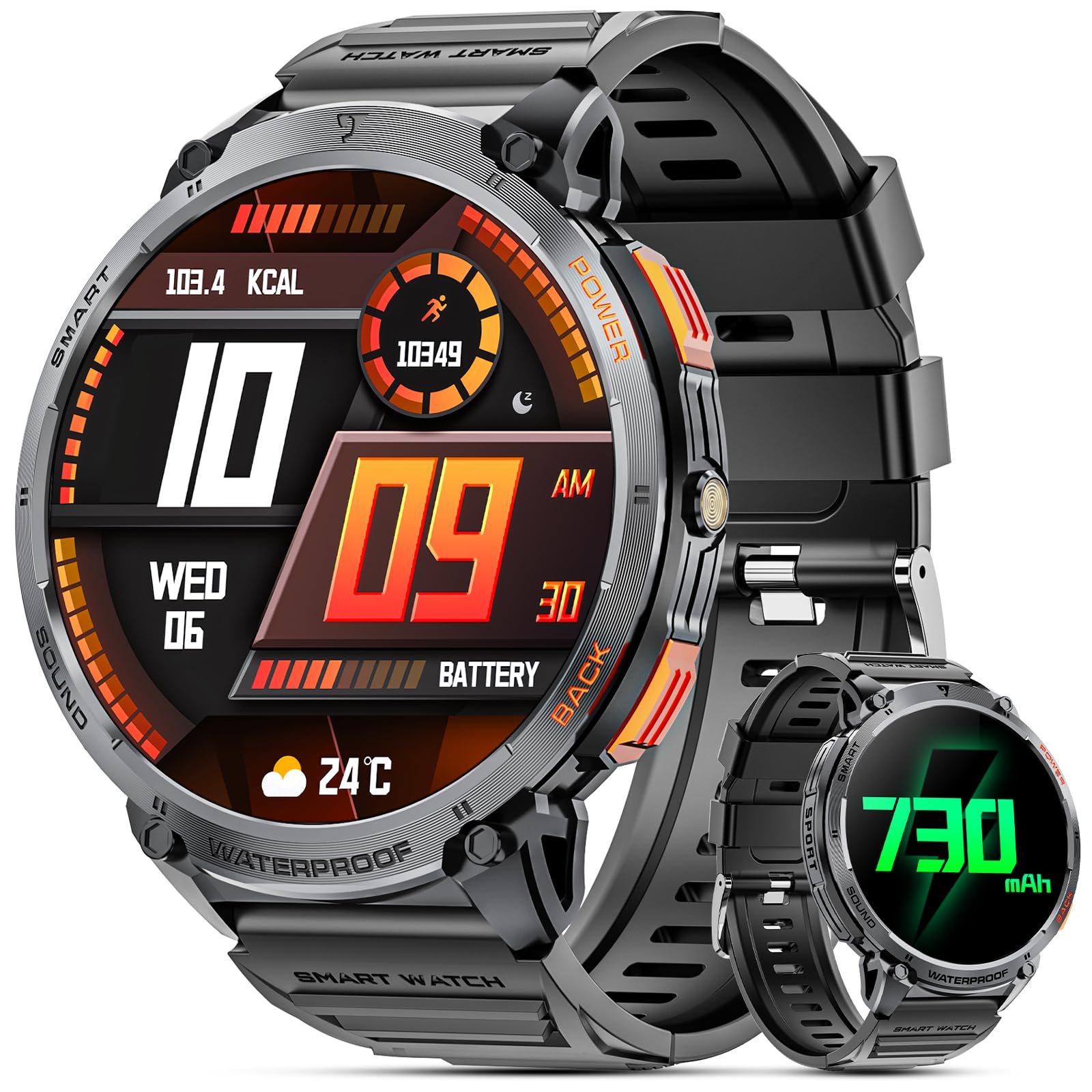 Military Smart Watch for Men - 1.85