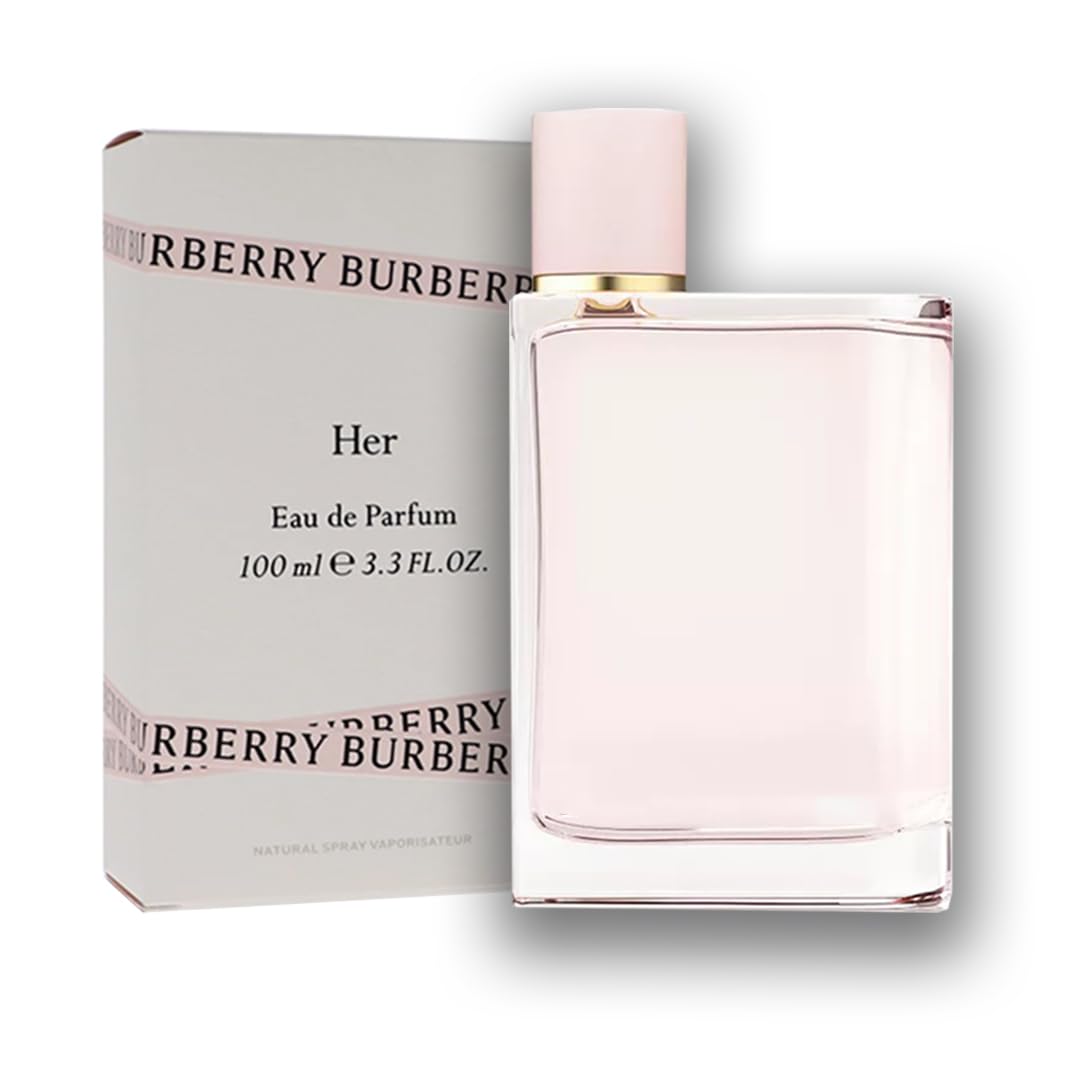 Burberry Her Perfume for Women - Floral Fruity Eau de Parfum Spray 3.3 oz/100ml - Long-Lasting Luxury Fragrance for Date Night & Special Occasions