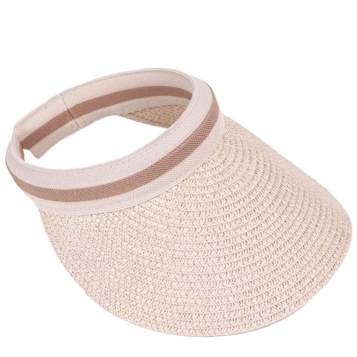 Stylish Unisex Straw Sports Visor Hat for Women & Men - Perfect for Tennis, Golf, and Outdoor Sun Protection