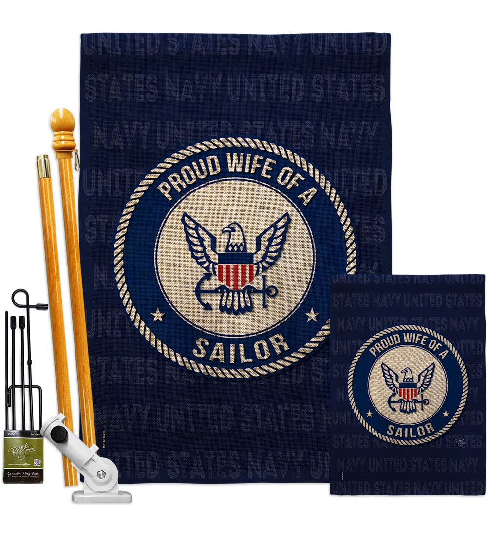 Double-Sided US Navy Seabee Garden Flag 28x40 Inch - Patriotic Military Yard Banner for Veterans, Armed Forces & Retirees - Made in USA | Perfect for Front Yard, Porch Decor & Patriotic Gift Giving