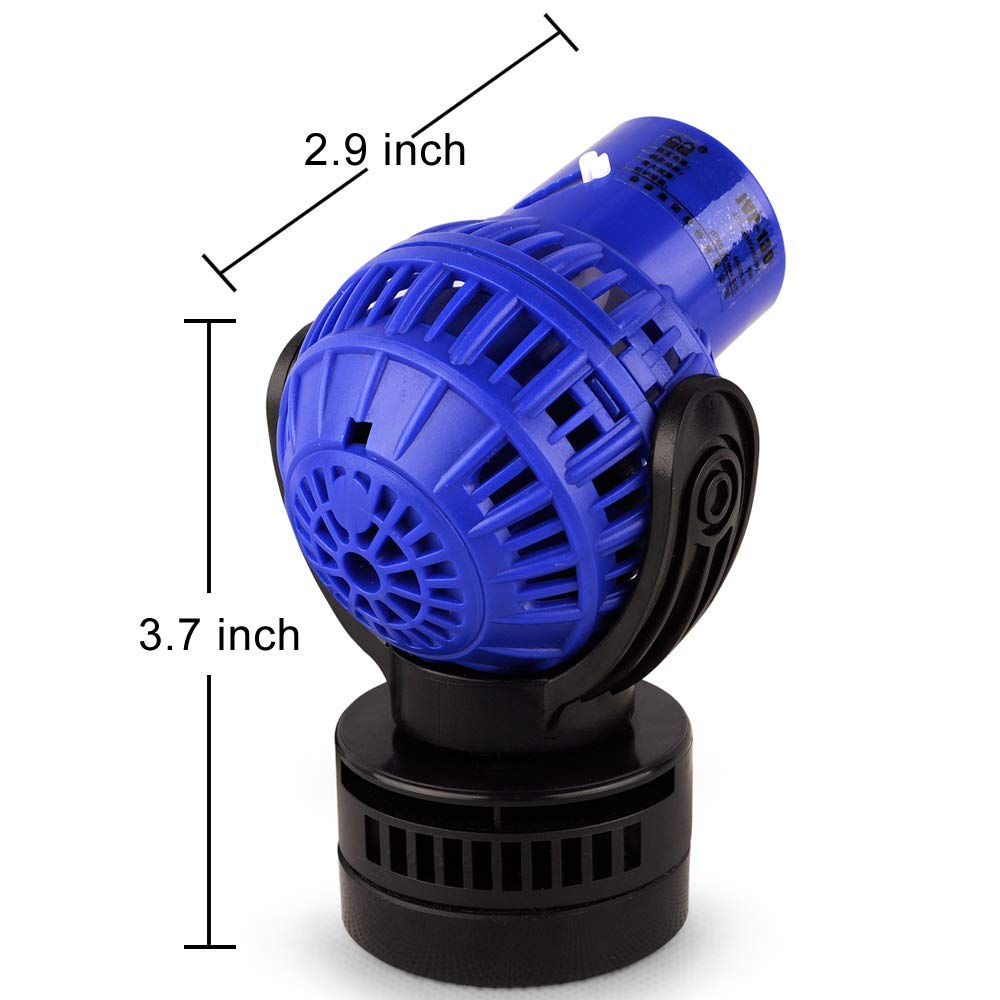 1050 GPH Aquarium Circulation Pump Wave Maker with Magnetic Mount & Suction Cup - Powerful Water Flow for Saltwater & Freshwater Fish Tanks, Coral Reefs, and Aquatic Plants (Blue)