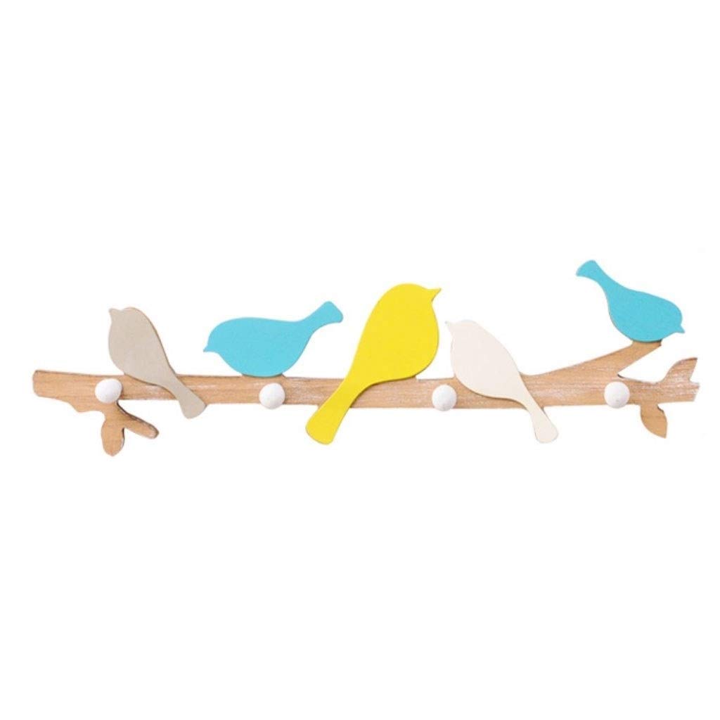 Creative Wooden Bird Coat Rack - Wall Mounted Key Holder for Entryway & Hallway Decor