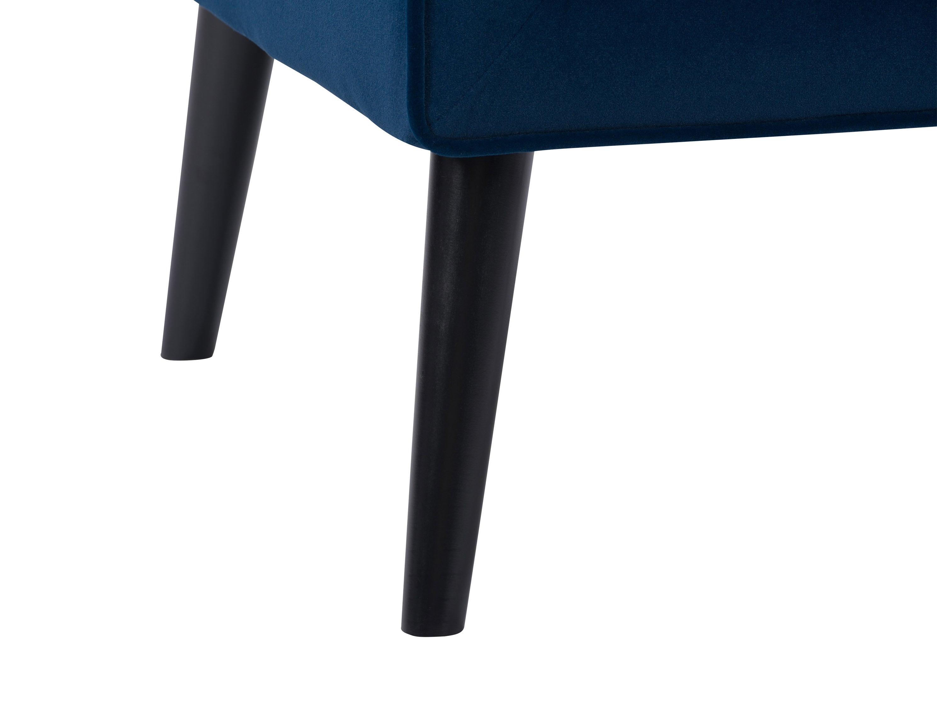 Luxury Blue Velvet Accent Chair - Modern Tufted Upholstered Armchair for Living Room, Bedroom & Office - Elegant Home Decor Furniture for Relaxing & Reading