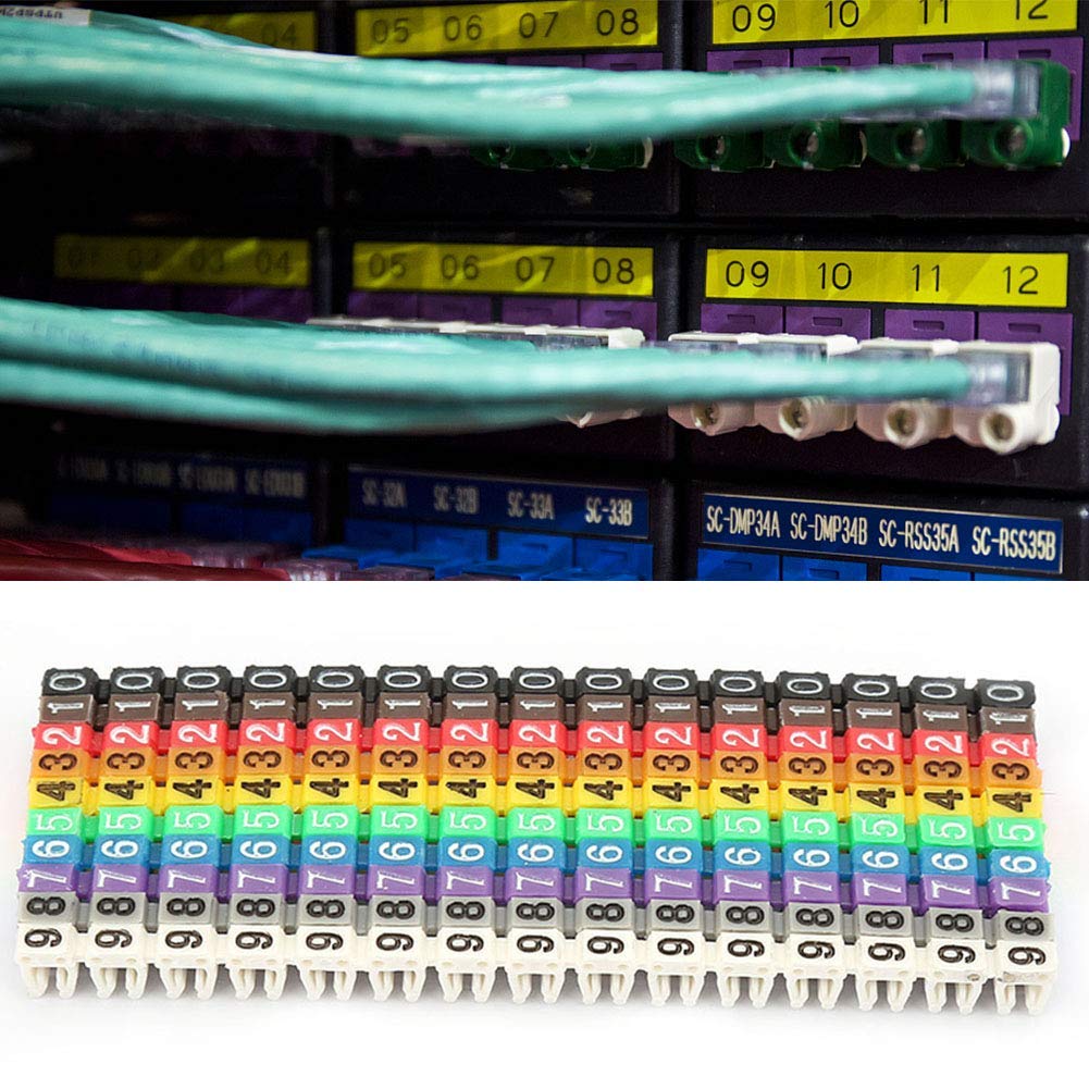 Electric Wire Markers - 150pcs KCM-1.5mm Cable Labels with Numbers for Electrical Wiring, Tube & Wire Identification - Perfect for Industrial, Home & Office Electrical Organization