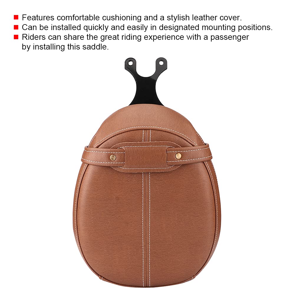 Premium Motorcycle Seat Cushion for Indian Motorcycles (2015-2020) & Indian Sixty (2016-2020) - Comfortable Brown Rear Saddle Pad - Ideal for Long Rides & Road Trips