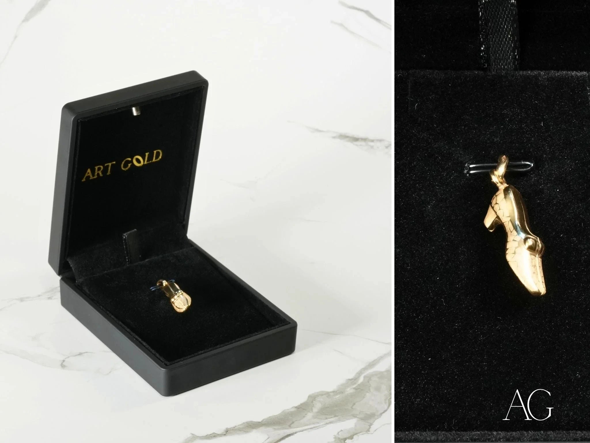 Golden Steps Shoes Pendant - Elegant Footwear Charm for Women & Men | Perfect for Sneakers, Boots & Sandals | Fashion Jewelry Gift for Shoe Lovers