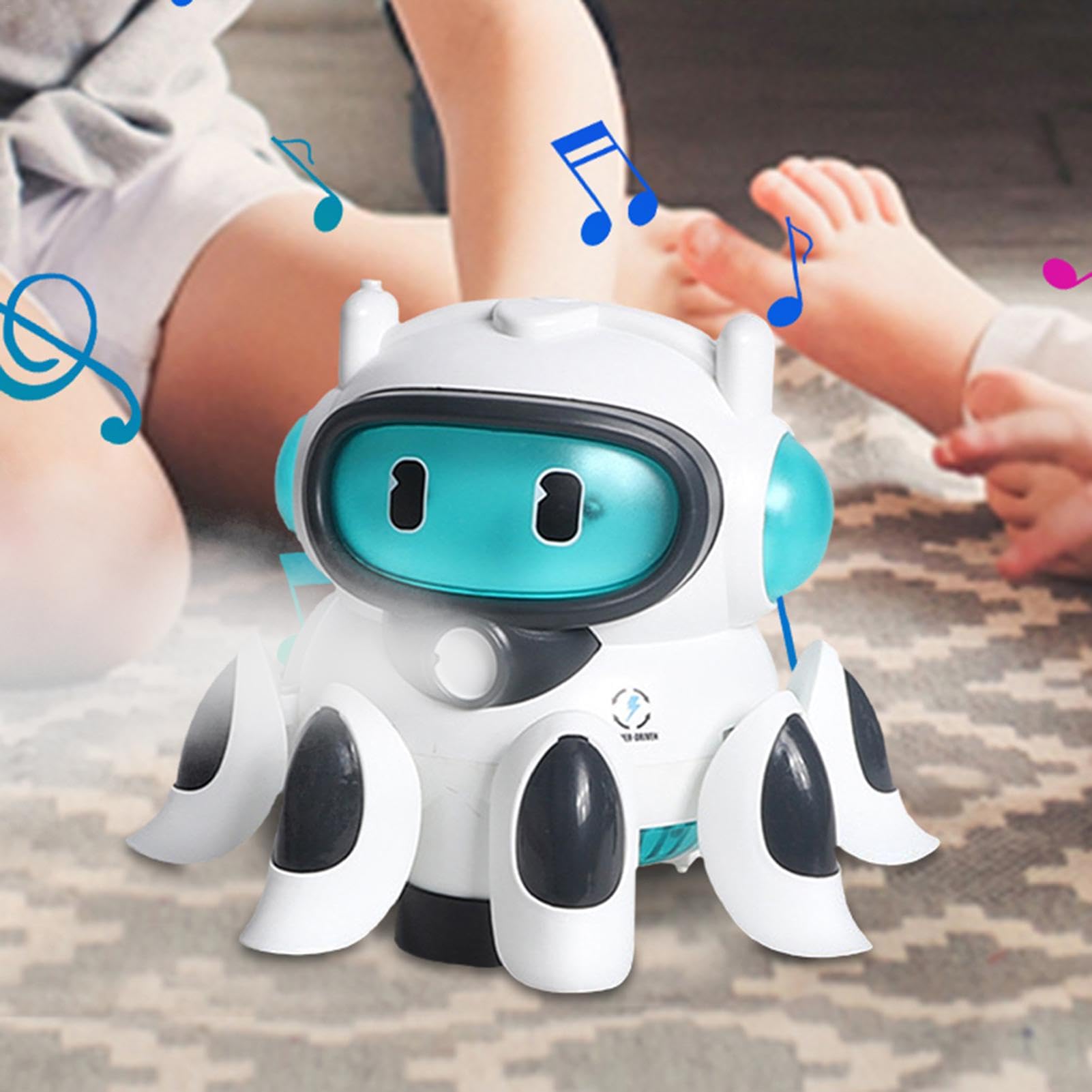 Dybnuhoc Octopus Robot Toy - Electric Crawling Walking Educational Kids Toy for Early Learning & STEM Activities | Fun Interactive Play for Toddlers & Preschoolers
