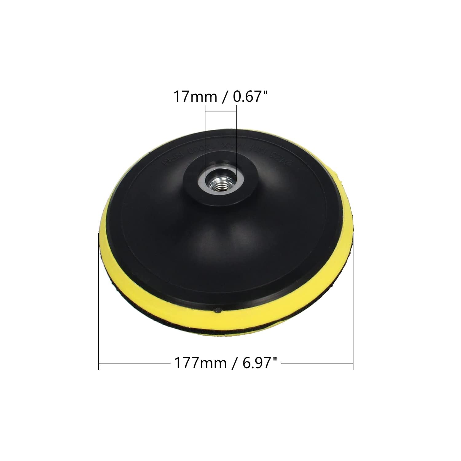 Utoolmart 7-Inch Hook and Loop Sanding Pad for Random Orbital Sander - Replacement Backing Pad for Grinding, Sanding, Polishing - Sticky Disc for Woodworking, Metal Finishing & Auto Detailing