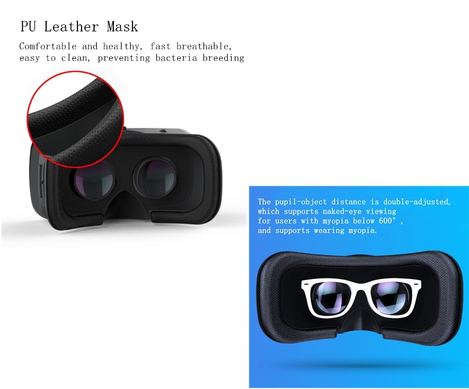 Best VR Headset for iPhone & Android Phones 4.7-6.5 Inch - Universal Virtual Reality Goggles with Controller for Kids & Adults - Portable 3D Glasses for Movies, TV Shows & Video Gaming - Perfect for Home Entertainment & Immersive Experiences