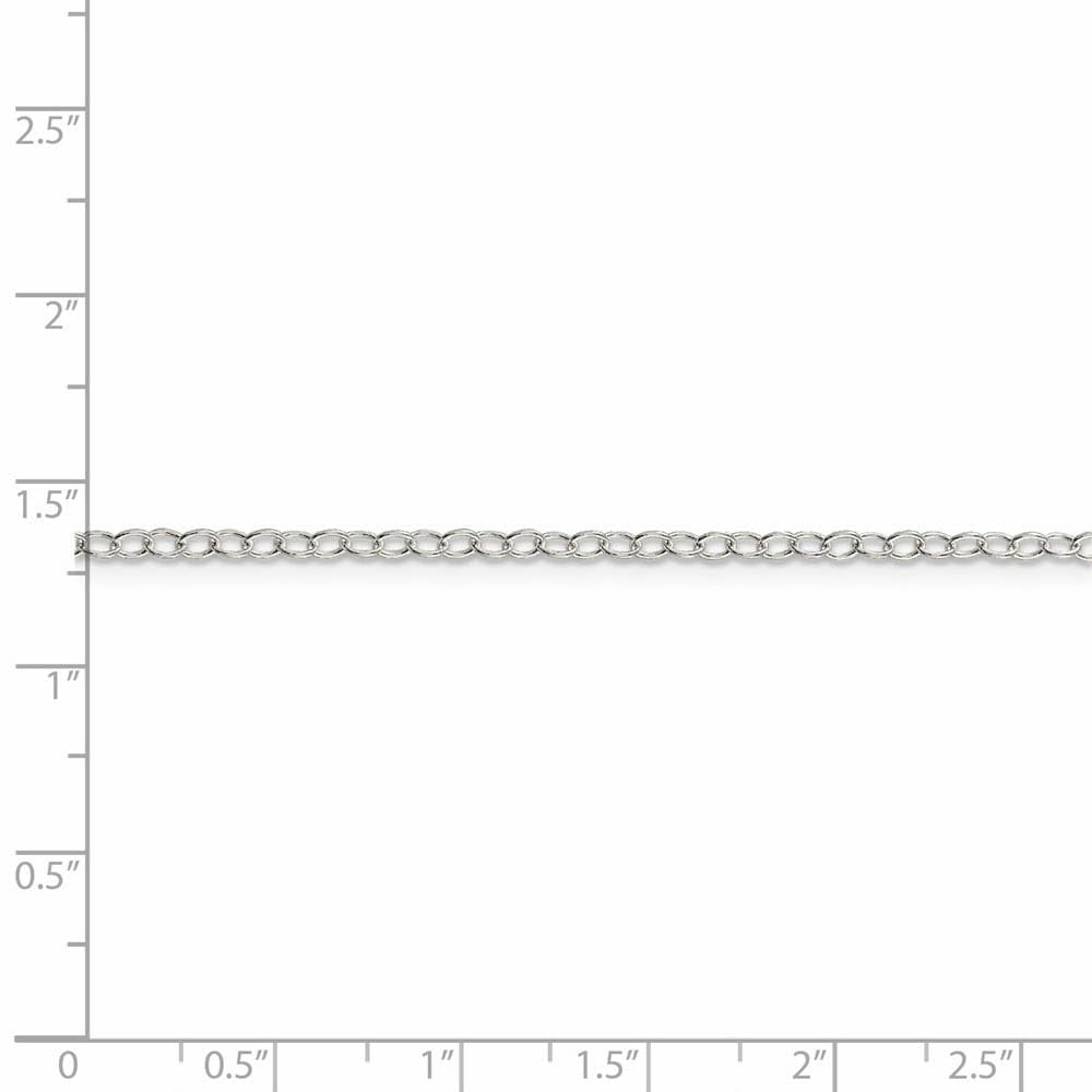 Sterling Silver 2.25mm Black Bow Oval Cable Chain Necklace - Elegant Jewelry for Women, Perfect Gift for Birthday, Anniversary & Valentine's Day