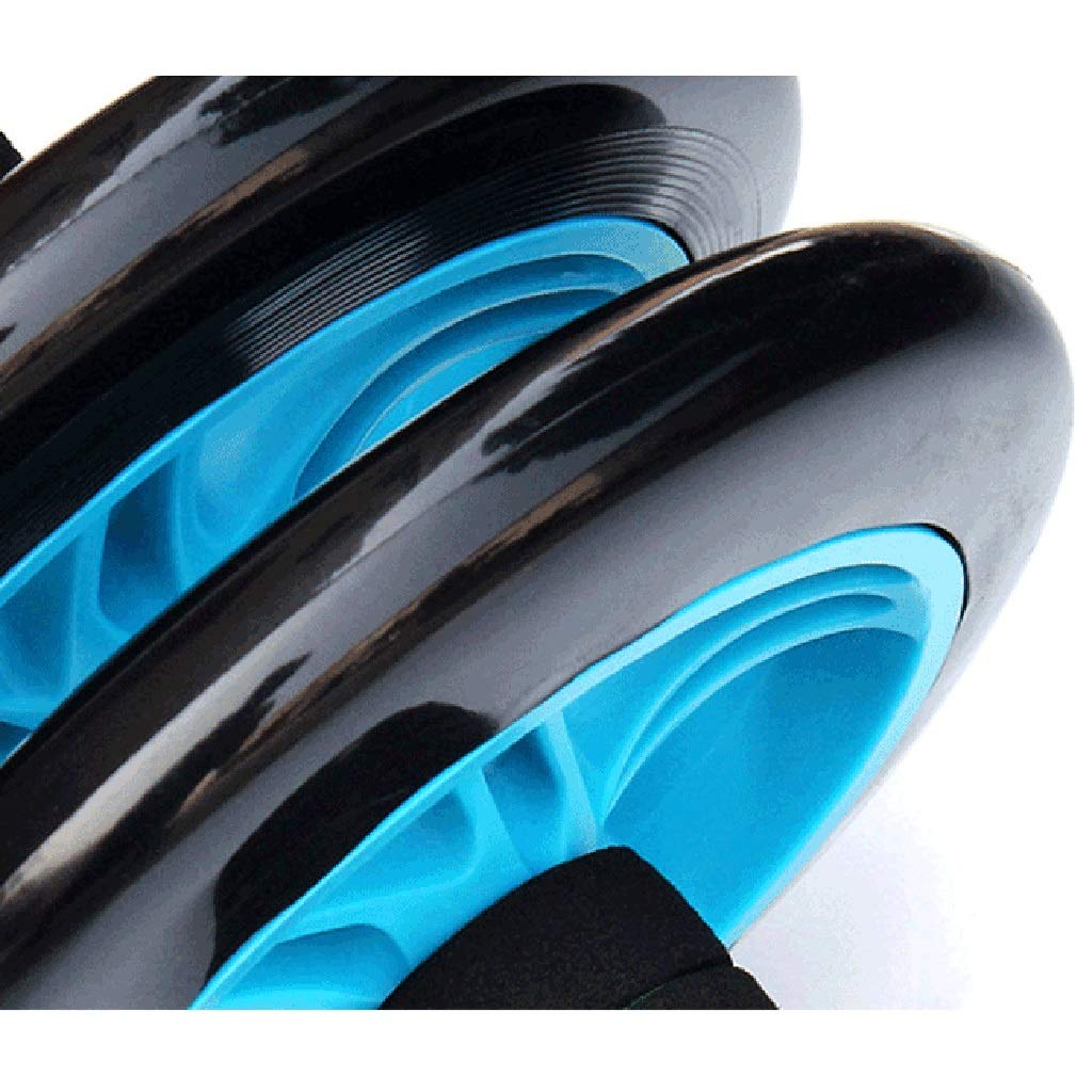 Premium Ab Roller Wheel for Core Workouts - Heavy Duty Abdominal Exercise Equipment with Soft Knee Pad Mat - Home Gym Fitness Gear for Men & Women (Black/Blue) - Perfect for Home Training, Office Breaks & Full-Body Toning