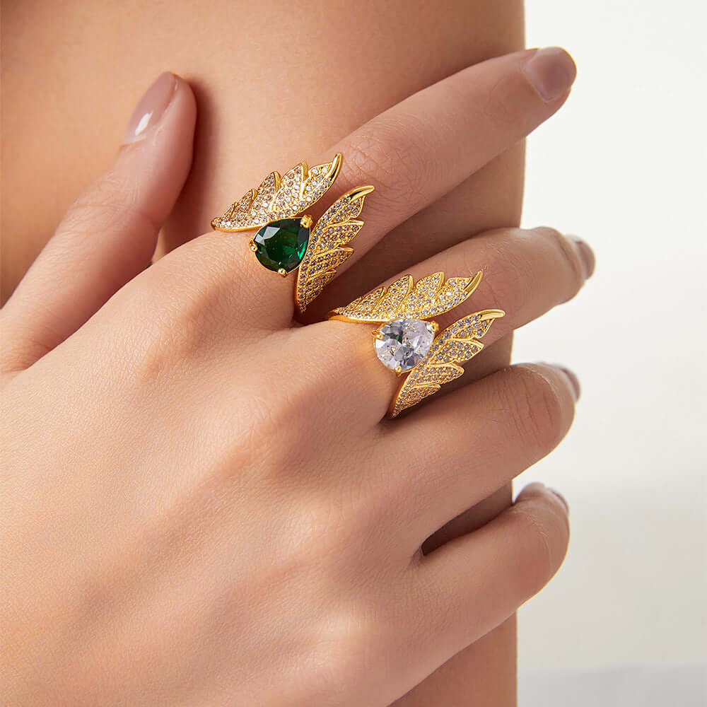 Exaggerated Angel Wing Butterfly Open Ring - Elegant Fashion Jewelry for Women | Perfect for Parties, Weddings & Everyday Wear | A867