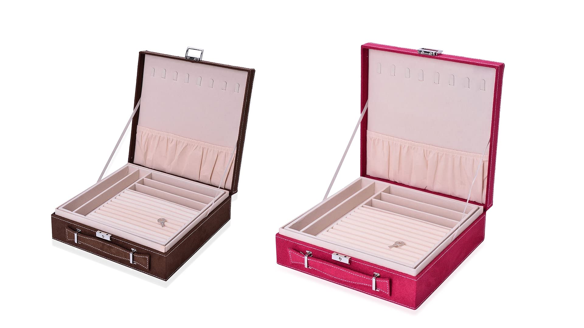 Shop LC Jewelry Organizer Box - Premium Trinket & Keepsake Storage Case for Women | Perfect Jewelry Gift for Travel, Home Decor & Daily Organization