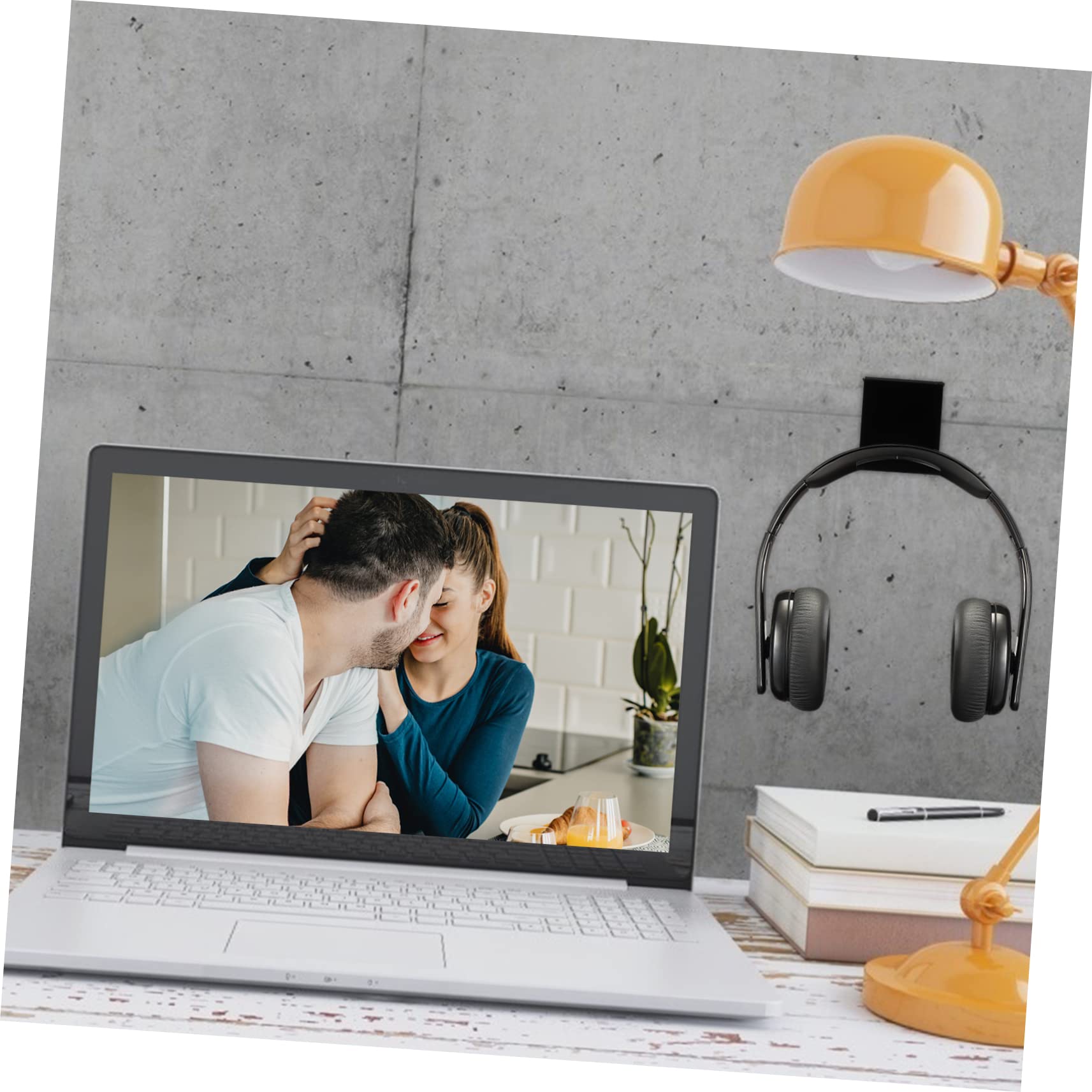 Uonlytech 4 Pack Space-Saving Headphone Hanger - Self-Adhesive Wall Mount Hook for Headphones, Headsets & Gaming Accessories - Perfect for Home, Office & Gaming Setup Organization