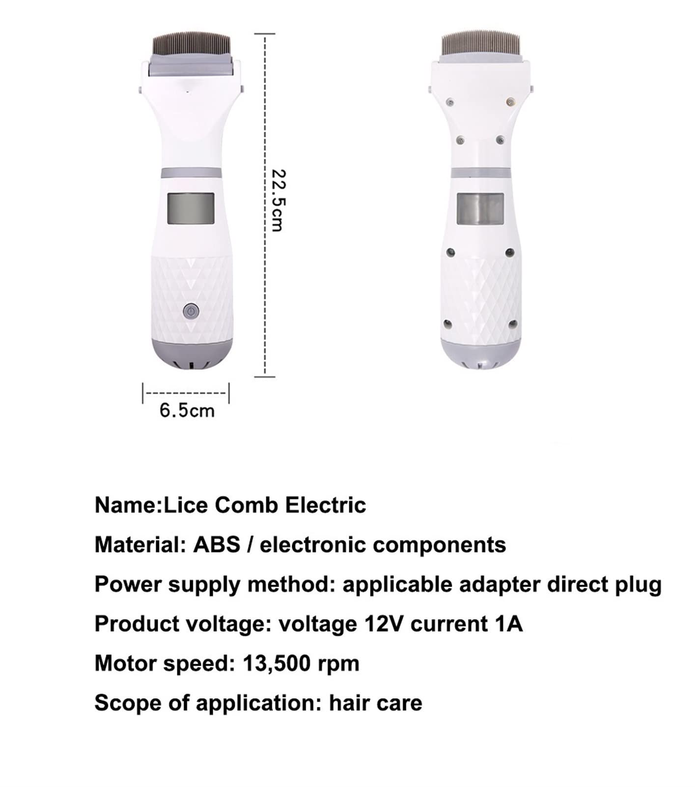 WARQO Electric Lice Comb for Kids, Adults & Pets - Chemical-Free Head Lice Treatment with Night Light Display - Safe & Effective Lice Removal Tool for Home, Travel & School Use