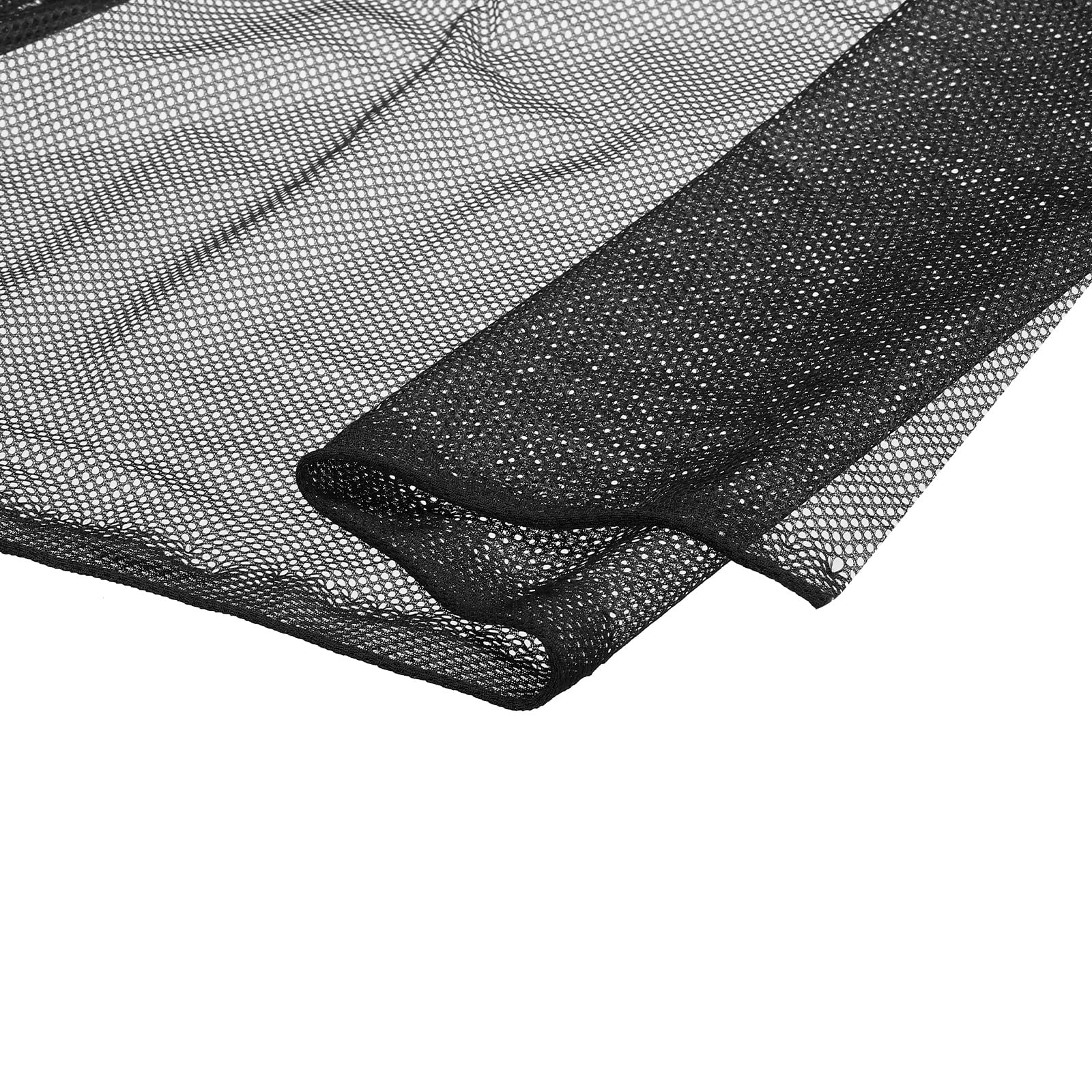 PATIKIL 59-Inch Stretchy Mesh Fabric - Dark Black 2 Yards for Backpack Straps, Net Bags & DIY Clothing | Durable & Breathable Material for Sewing, Crafts & Outdoor Gear