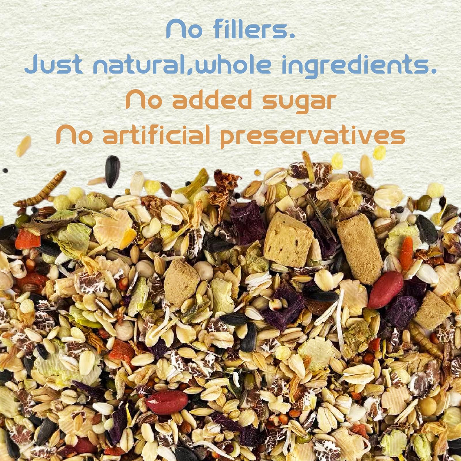Natural Garden Fruit & Vegetable Hamster Food - 1LB Healthy Small Pet Treats for Dwarf Hamsters, Gerbils & Mice - Perfect for Cage Snacks & Training Rewards