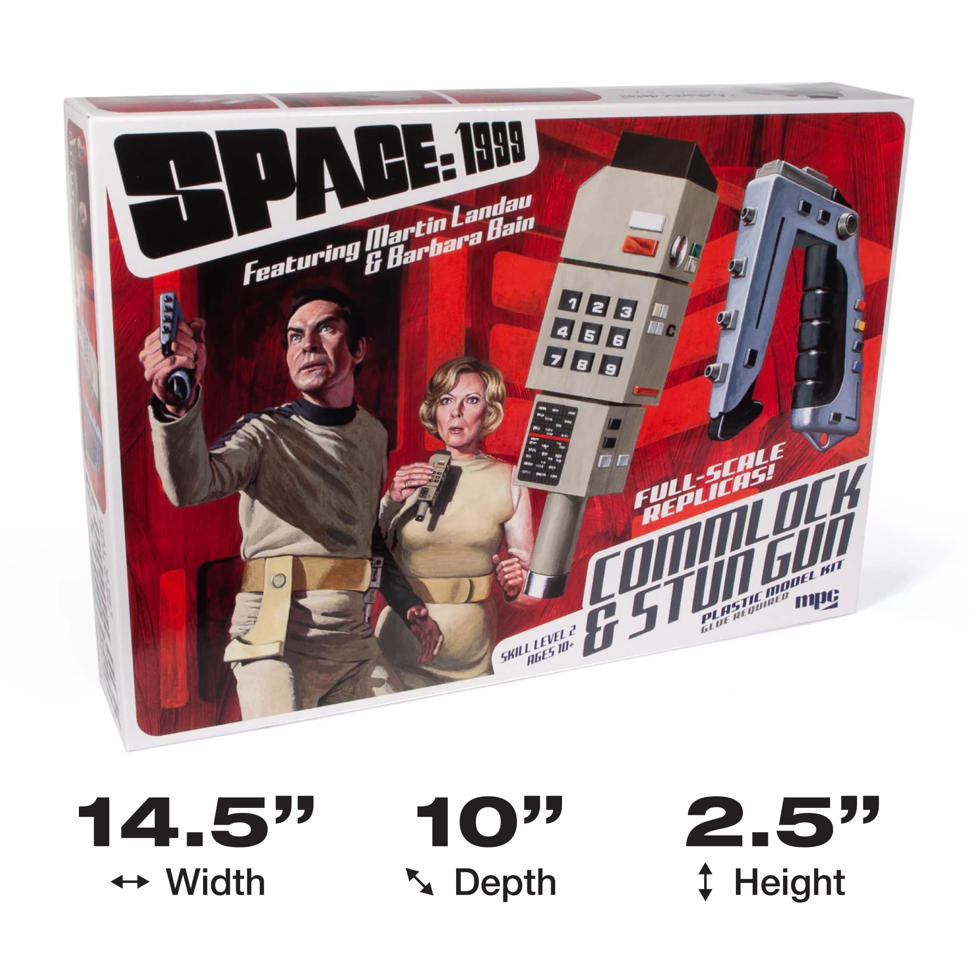 MPC Space: 1999 Commlock 1:1 Scale Model Kit - Clear, Gray, Beige | Sci-Fi Collectible Prop Replica for Display & Cosplay | Perfect for Fans & Collectors