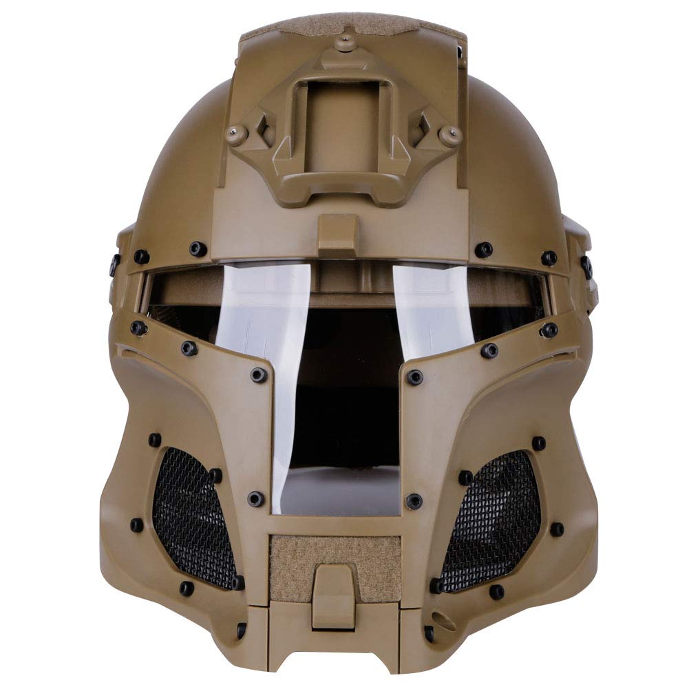 Tactical Military Airsoft Paintball Helmet with PC Lens - Full Face Protection Mask for Airsoft, Paintball & Outdoor Combat Games - Perfect for Tactical Training, Outdoor Sports & Military Simulation