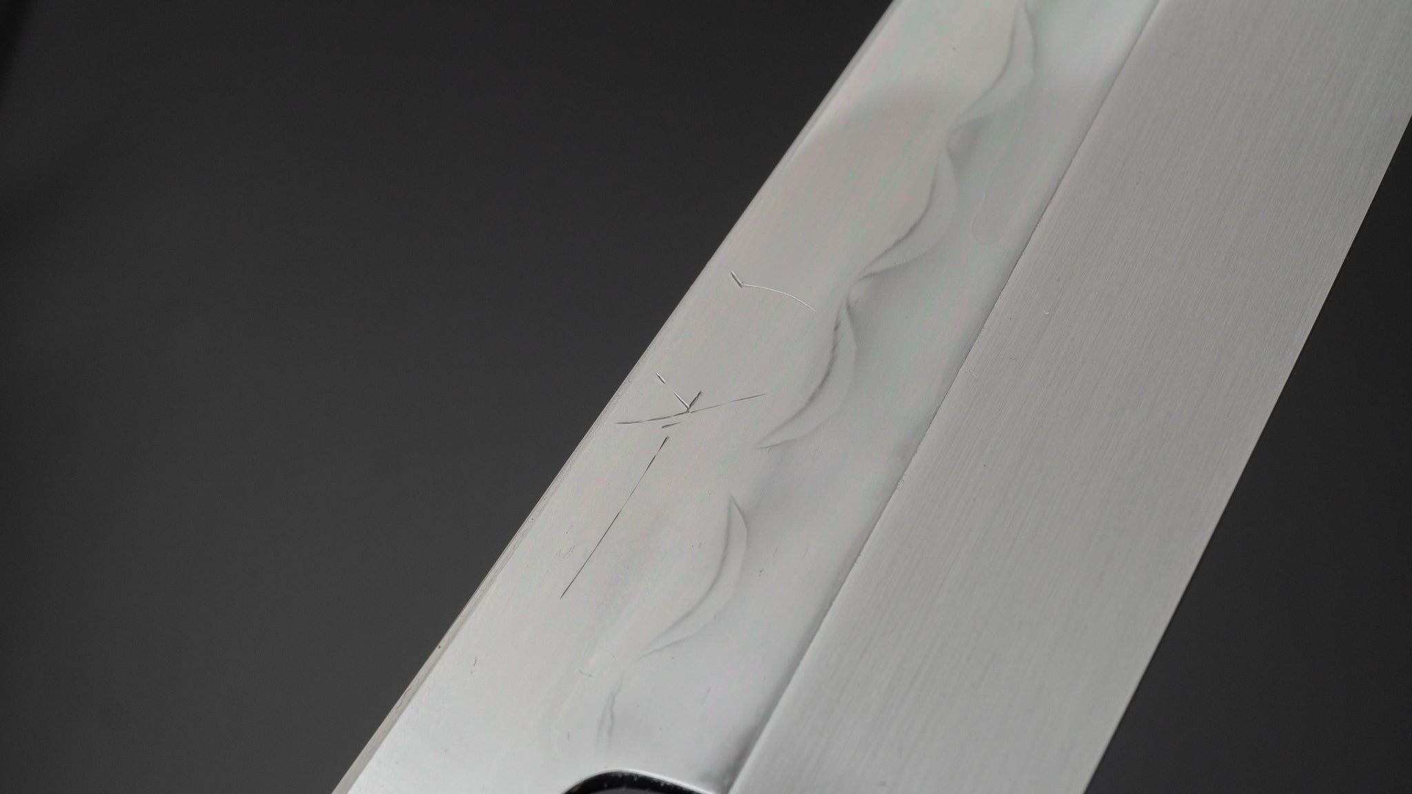 Hitohira Togashi White #1 Notaremon Mizu Honyaki Kiritsuke Gyuto 240mm Japanese Chef Knife with Taihei Ebony Handle (#077/Saya Included) - Premium Kitchen Knife for Sushi, Sashimi & Meat Cutting