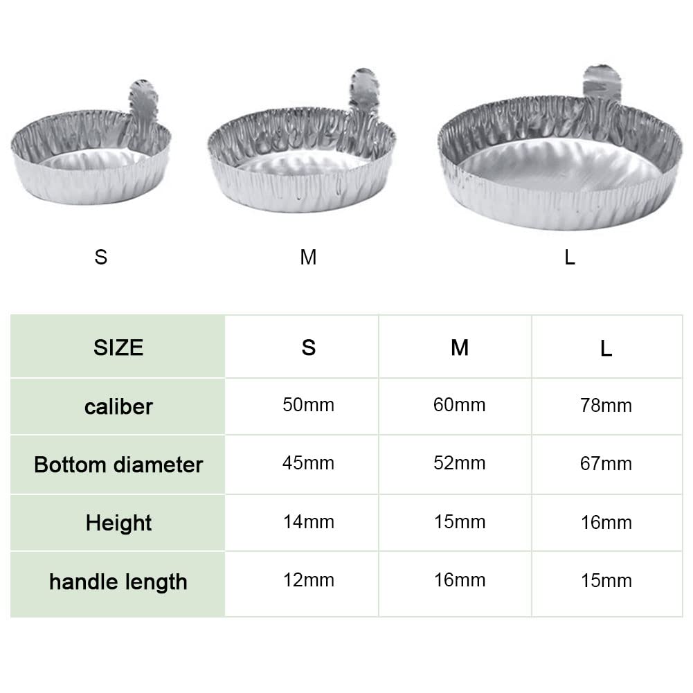 Small Aluminum Weigh Boats with Handle - 50mm x 14mm Lab Weighing Dishes (Pack of 100) - Perfect for Laboratory Measurements, Chemical Experiments & Scientific Research
