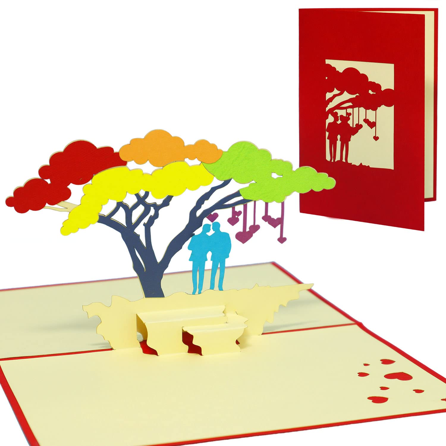 LINPopUp® 3D Pop-Up Wedding Cards - Same Sex Marriage & Gay Wedding Invitations for Couples | Perfect for LGBTQ+ Weddings, Anniversaries & Special Celebrations