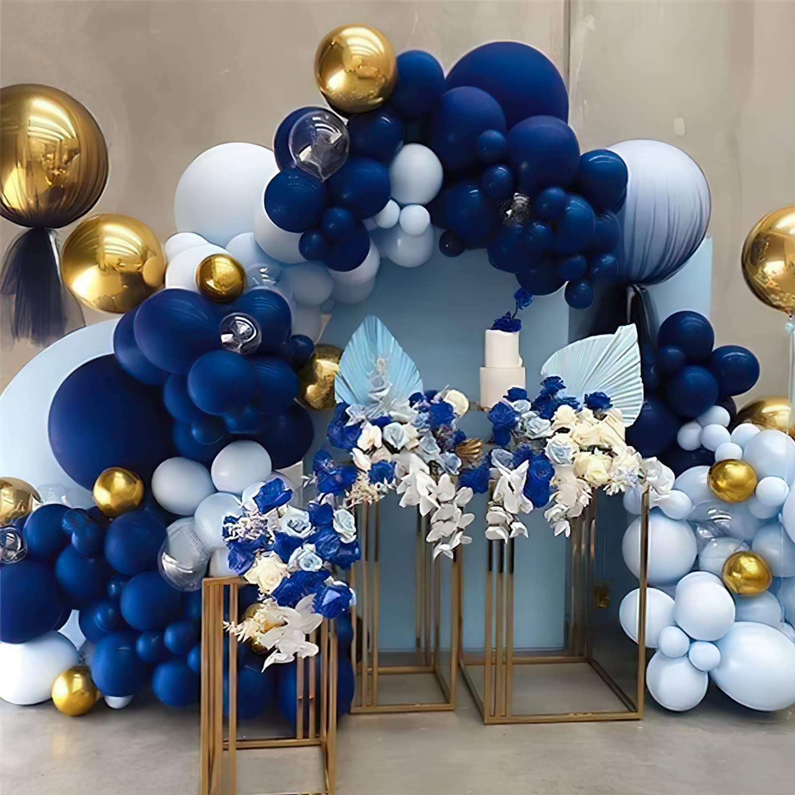 PartyWoo Nile Blue Balloons - 50 Pack 5 Inch Dark Blue Latex Balloons for Balloon Garland, Balloon Arch, Party Decorations, Birthday Party, Baby Shower, Wedding & Graduation Decor - Premium Quality Party Supplies for Indoor & Outdoor Events