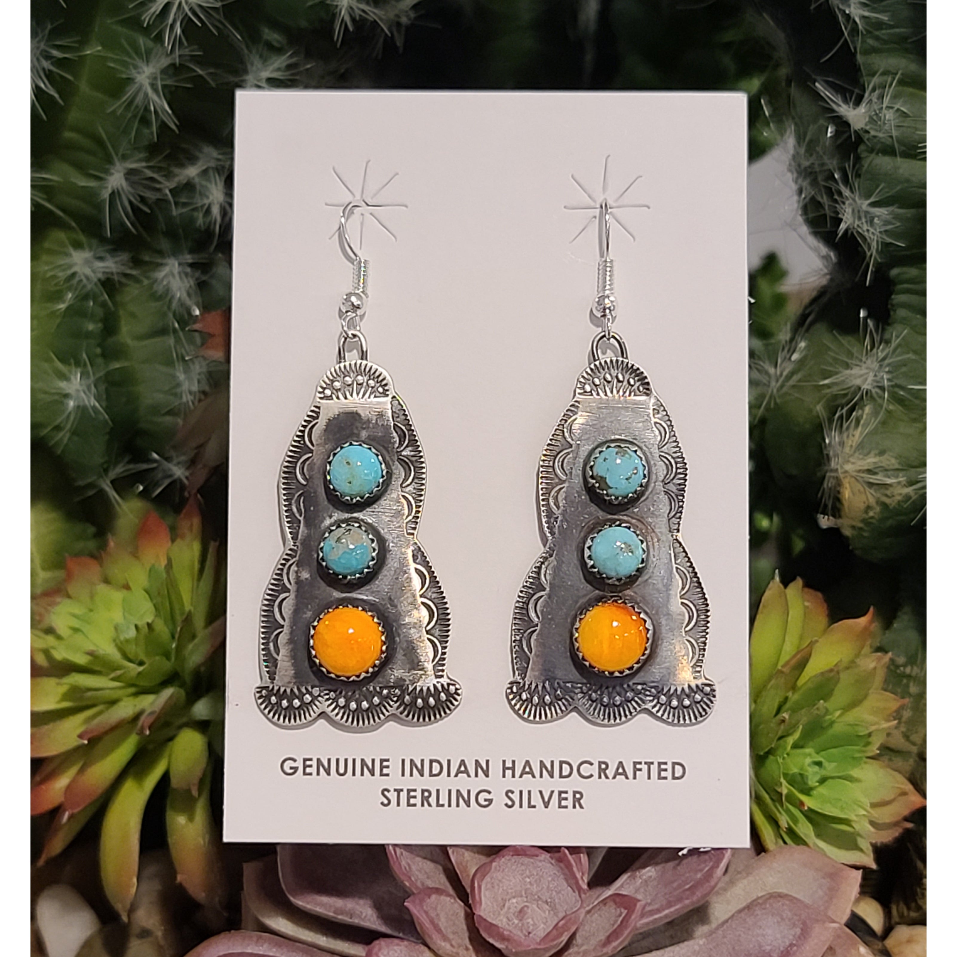 Authentic Zuni Handmade Jewelry - 3 Stone Turquoise & Silver Ring (Zu826E) for Women, Perfect for Boho Fashion & Special Occasions