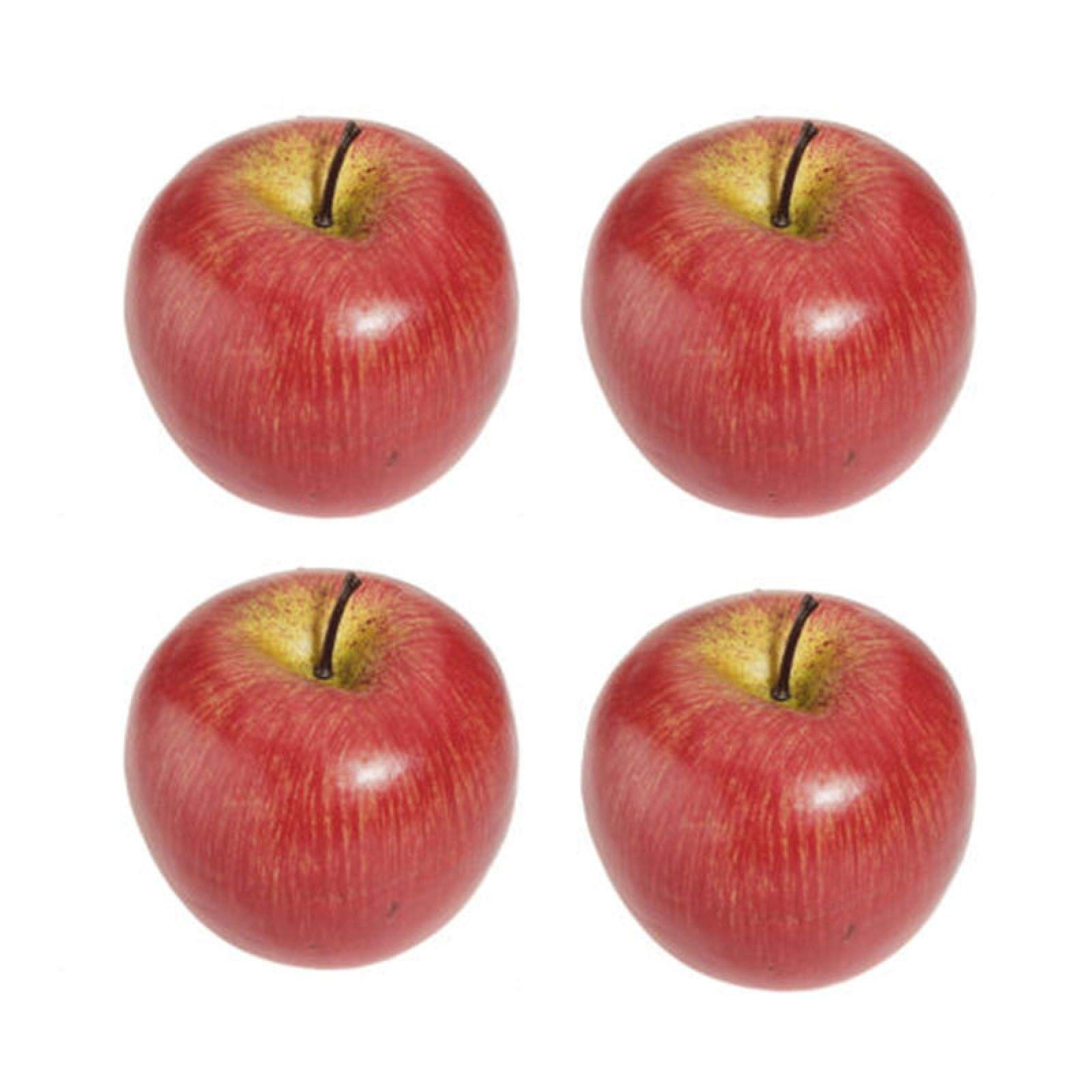 4pcs Realistic Fake Red Apples - Artificial Fruit Decor for Kitchen, Home, and Food Display - Perfect for Table Centerpieces, Party Decorations, and DIY Crafts