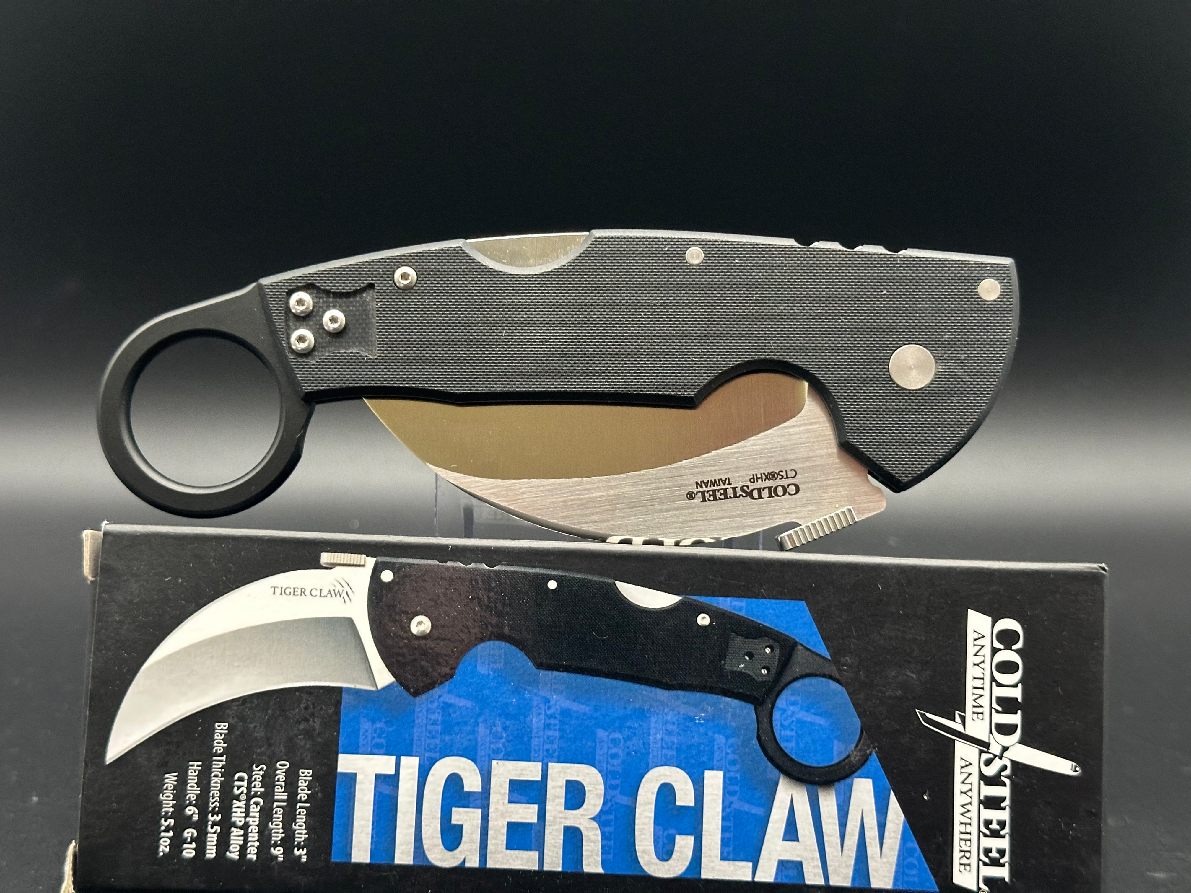 Cold Steel Tiger Claw Karambit Lockback Knife - 3.25