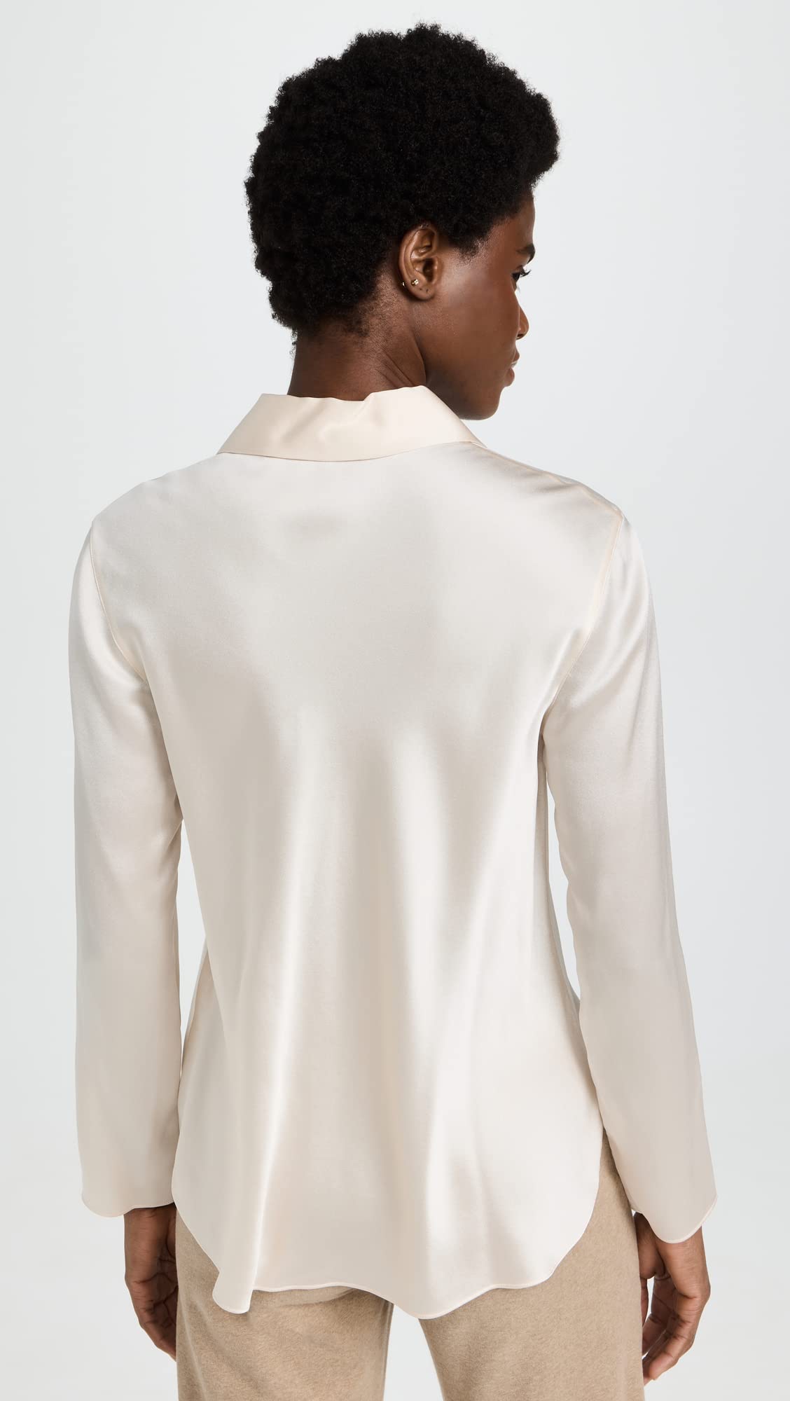 Vince Women's Bias Button Down Shirt - Elegant Casual Blouse for Work & Everyday Wear | Perfect for Office, Date Night & Weekend Outfits
