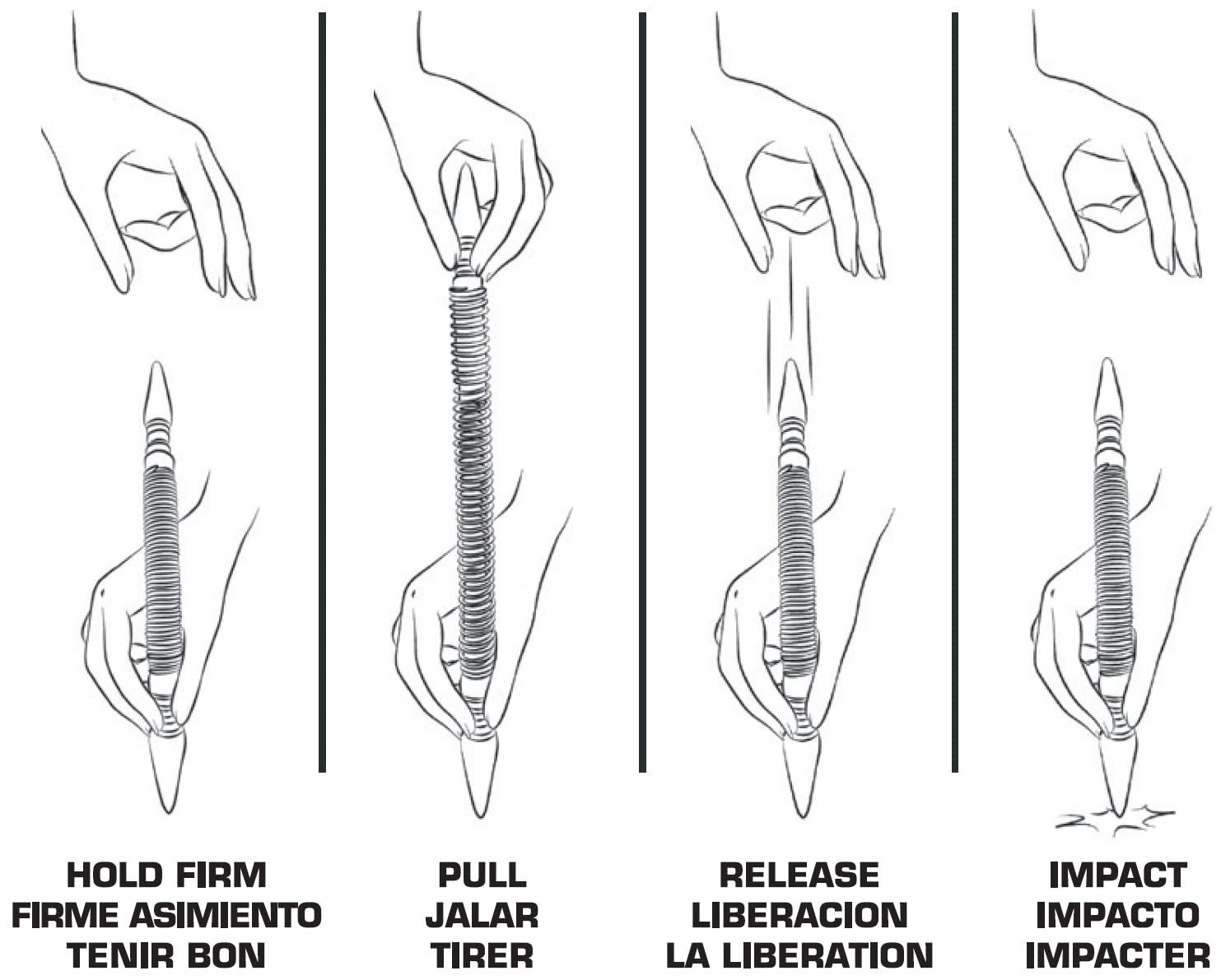 2-in-1 Spring Loaded Center Punch Tool - 1/8