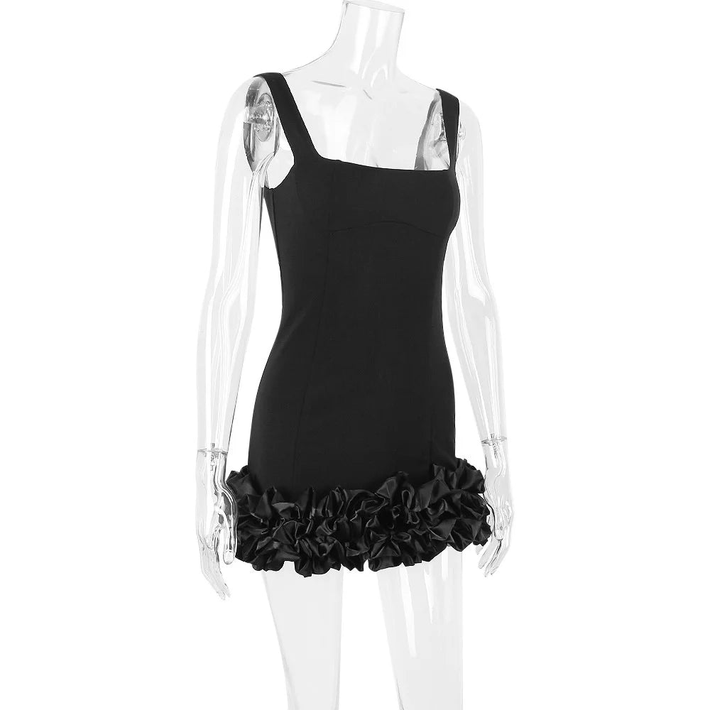 Elegant Black Sexy Mini Dress for Women - Spaghetti Strap Backless Bodycon Sundress for Club, Party & Summer Outfits | Perfect for Night Out, Beach Vacation & Date Night