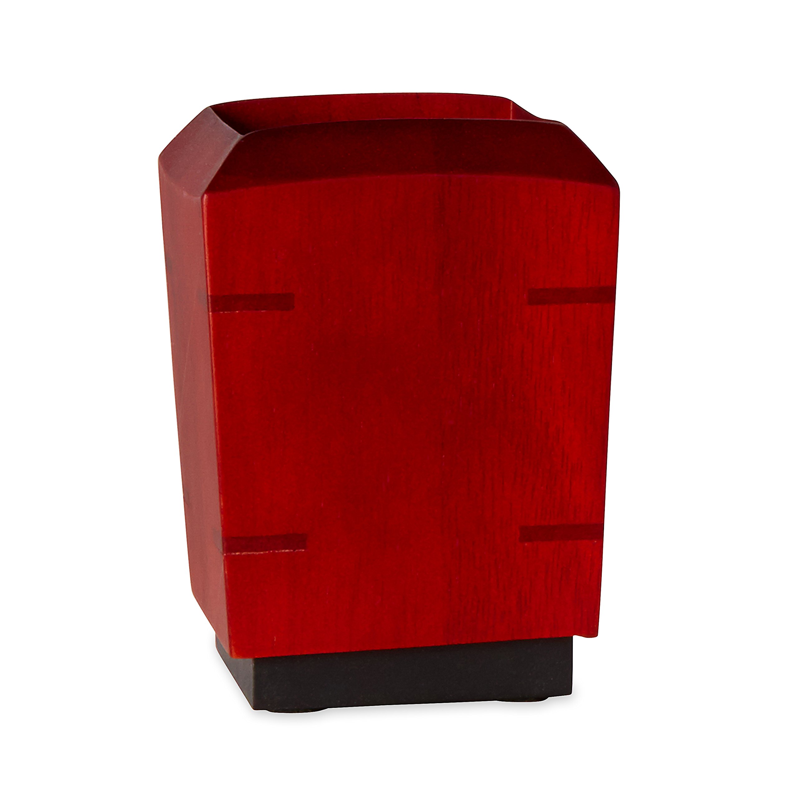 Rolodex Executive Wood Line II Mahogany Pencil Holder (19230) - Premium Office Desk Organizer for Pens, Pencils & Stationery