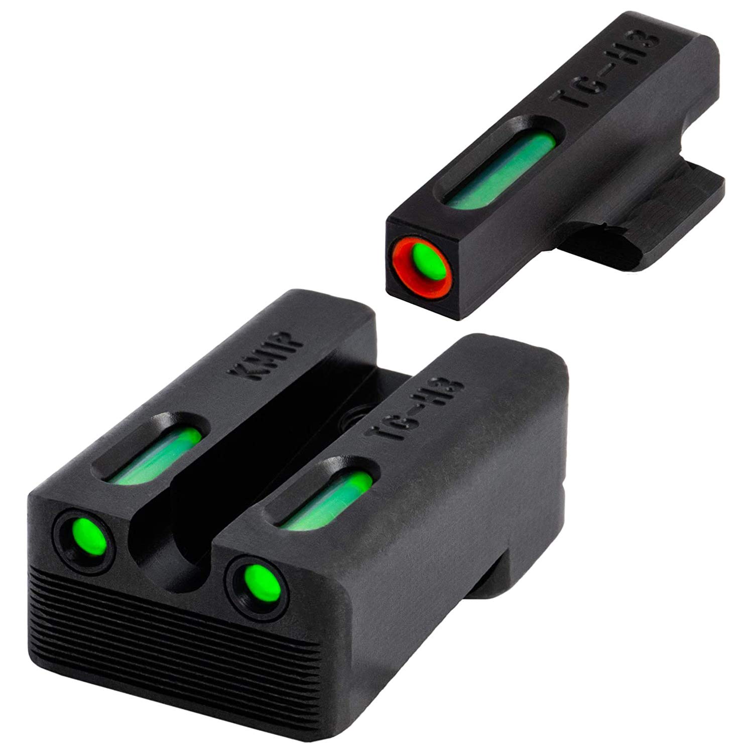Truglo TFX PRO Handgun Sight - Glow in Dark Tritium & Fiber Optic Night Sight for Pistols | Compact, Durable, Snag-Free Design | Ideal for Low Light Shooting, Home Defense & Tactical Training