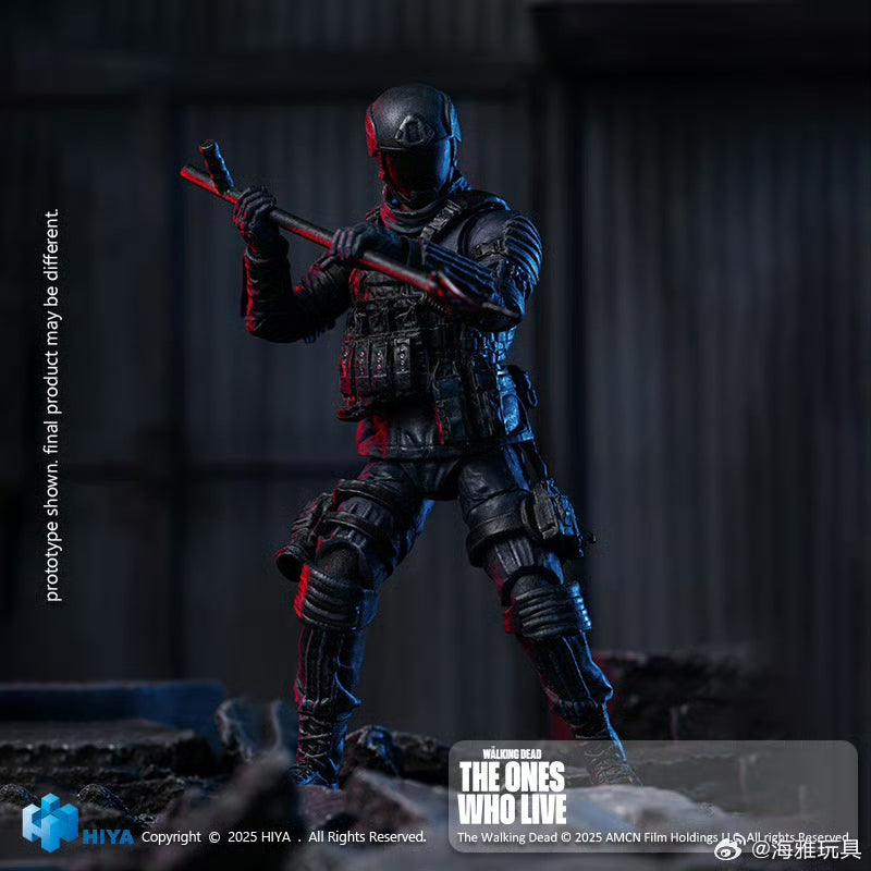 Pre Order 1/18 Hiya 4-Inch CRM Soldier Action Figure - The Walking Dead: The Ones Who Lived Collectible Mini Series | Perfect for Display, Diorama Scenes & TV Show Fans