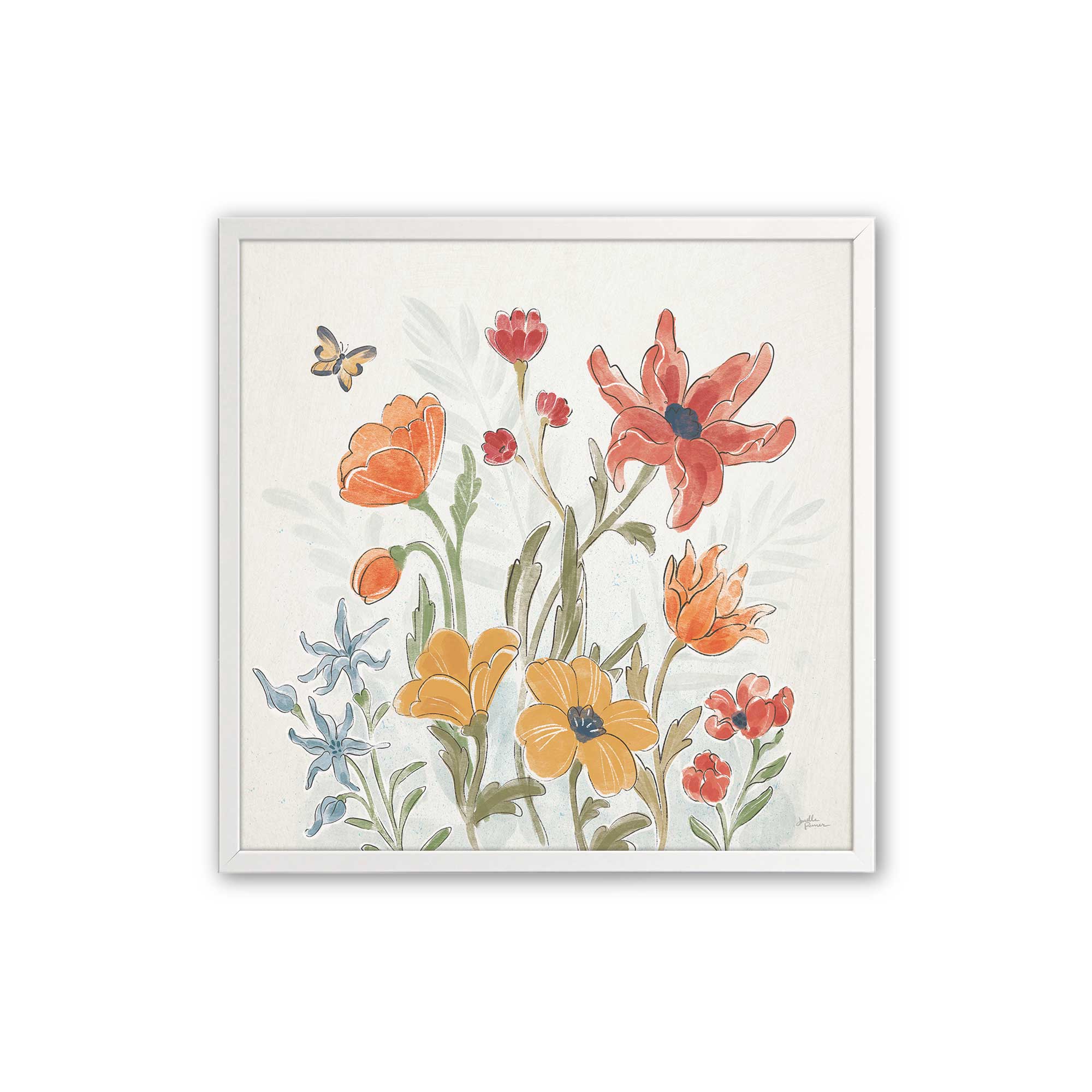 Garden Melody in Bloom IV Print - Floral Wall Art Decor for Living Room, Bedroom & Office - Perfect for Home Decor & Gift Giving