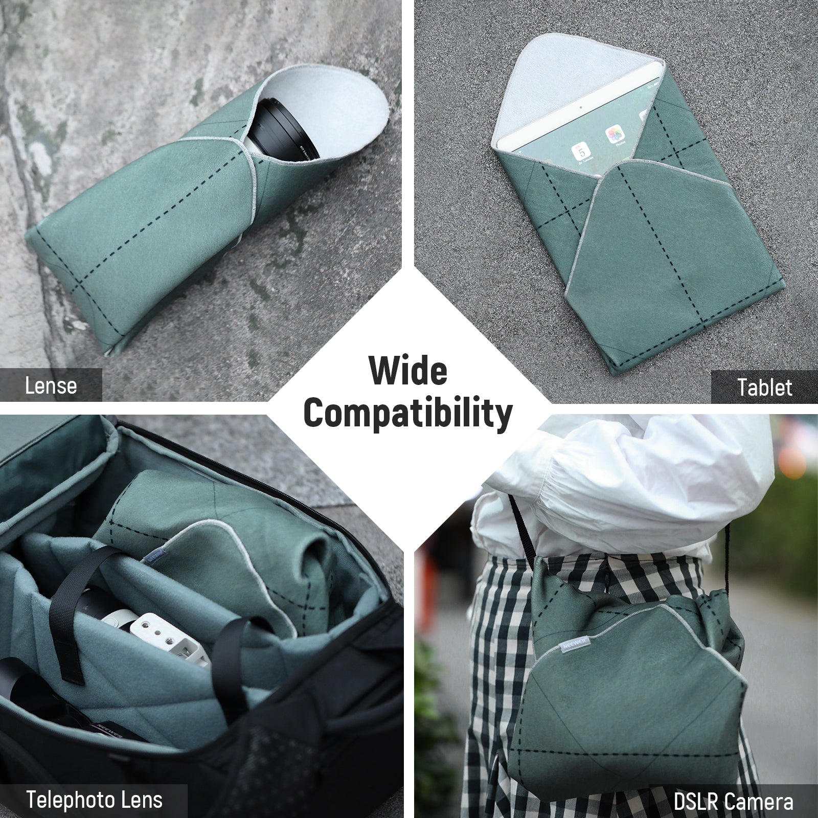 NEEWER PB015/PB016 Camera Lens Protective Wrap - Self-Adhesive Scratch Resistant Cover for DSLR, Mirrorless Cameras - Perfect for Travel, Storage & Outdoor Photography Protection