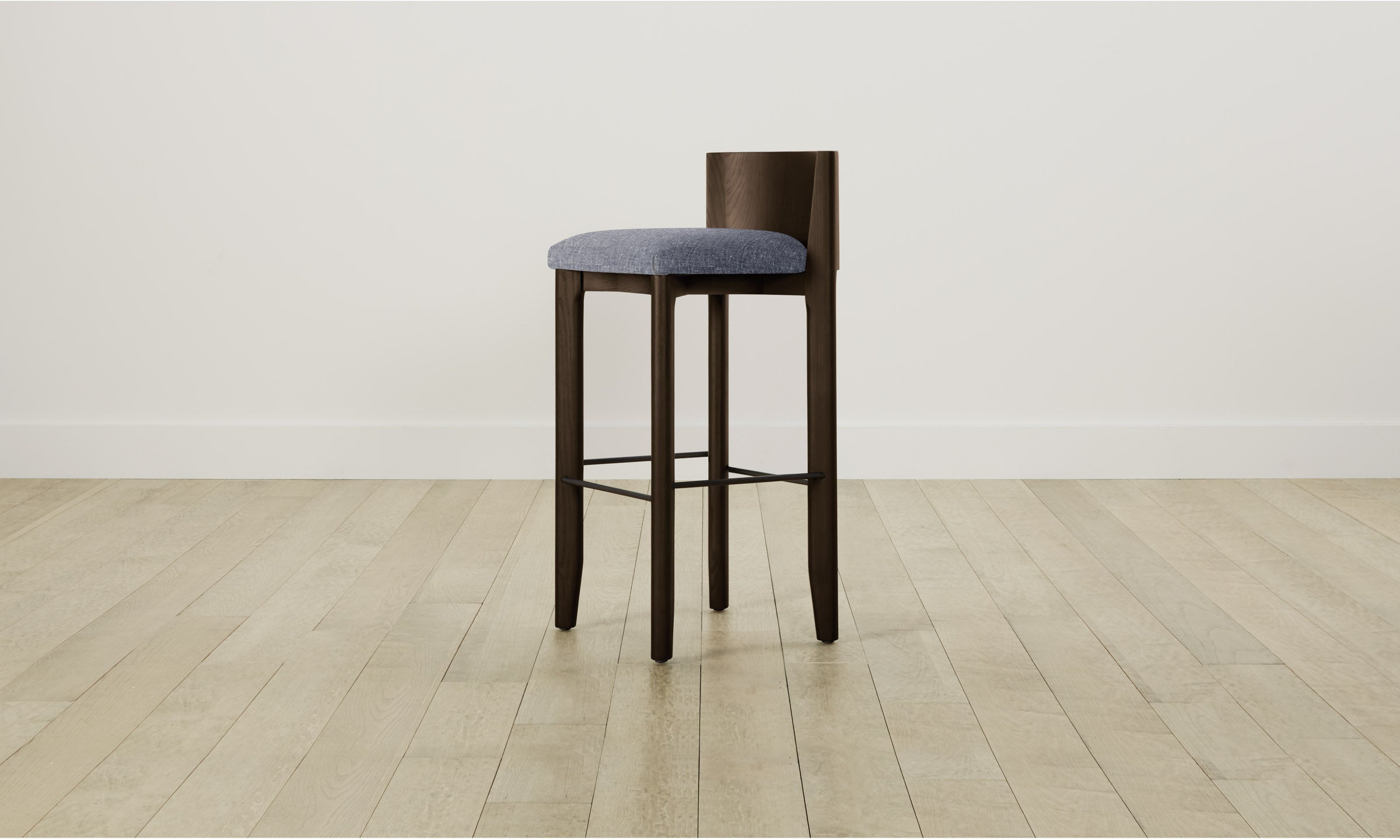 Premium Delancey Bar & Counter Stool with Heritage Belgian Linen Upholstery - Modern Kitchen Island & Home Bar Seating for Dining & Entertaining