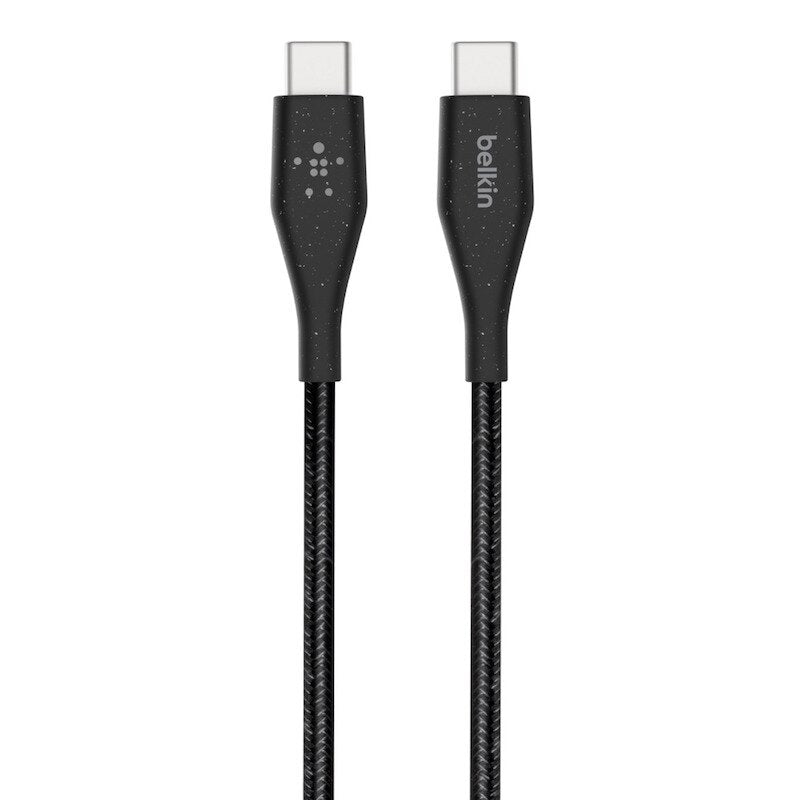 Belkin Duratek Plus USB C to USB C Cable 1.2M (4ft) - High Speed Charging & Data Sync - Black | Perfect for MacBook, Galaxy S23, iPad Pro & More