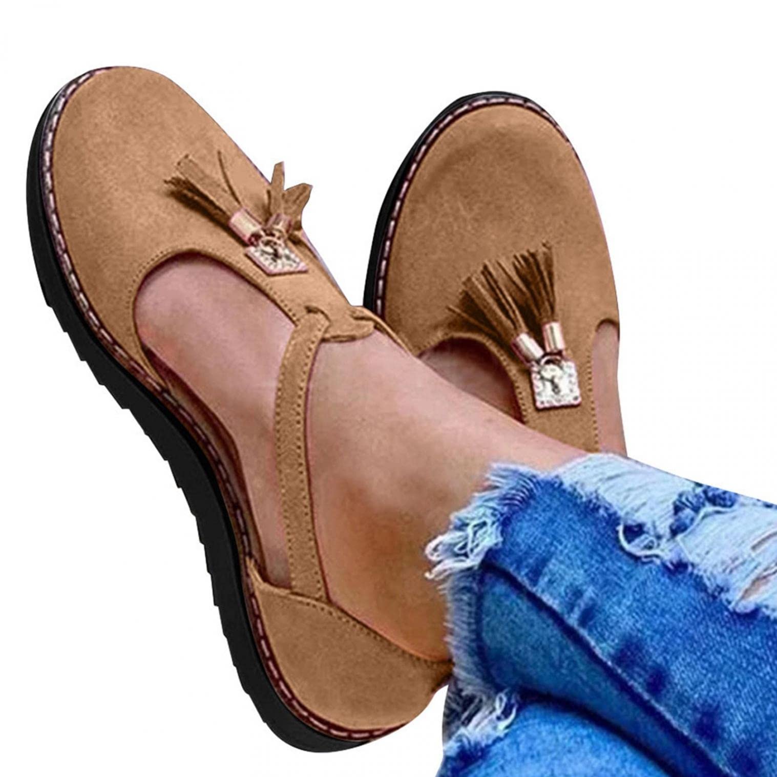 Masbird Women's Summer Sandals - Casual Closed Toe Wedge Sandals with Buckle Strap & Platform for Beach, Vacation & Daily Wear