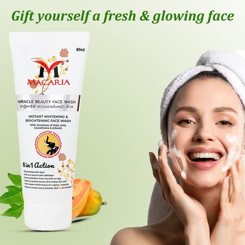 Miracle Beauty Face Wash for Pigmentation & Acne - Brightening Cleanser for Women with Dark Spots & Breakouts | Daily Skincare Routine for Clear, Glowing Skin