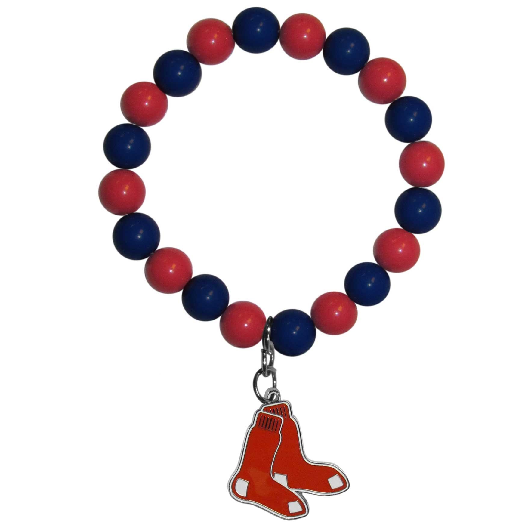 MLB Fan Bead Bracelet for Baseball Lovers - Officially Licensed Team Colors - Adjustable Sports Wristband for Games, Parties & Fan Gear Collection