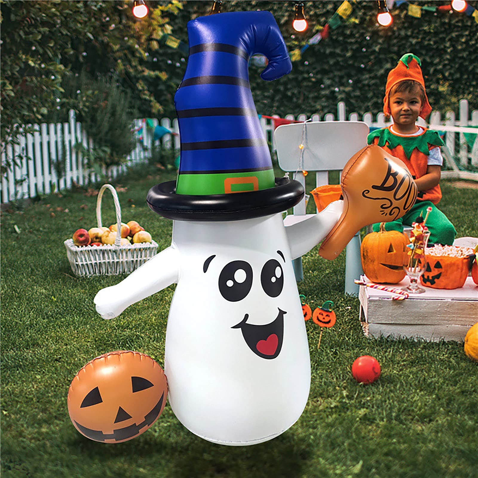 Spooky Halloween Inflatable Ghost Decor - Outdoor & Indoor Holiday Yard Decorations for Garden, Lawn, Party | Haunted House & Halloween Party Decor