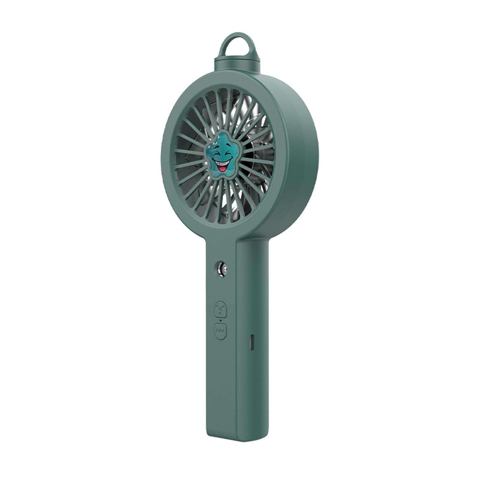 **Pacoco Rechargeable Handheld Fan with Mist - Portable USB Mini Fan for Travel, Office & Home - Compact Desktop Spray Moisturizing Cooling Fan (Green, One Size) - Perfect for Outdoor, Gym & Hot Weather**