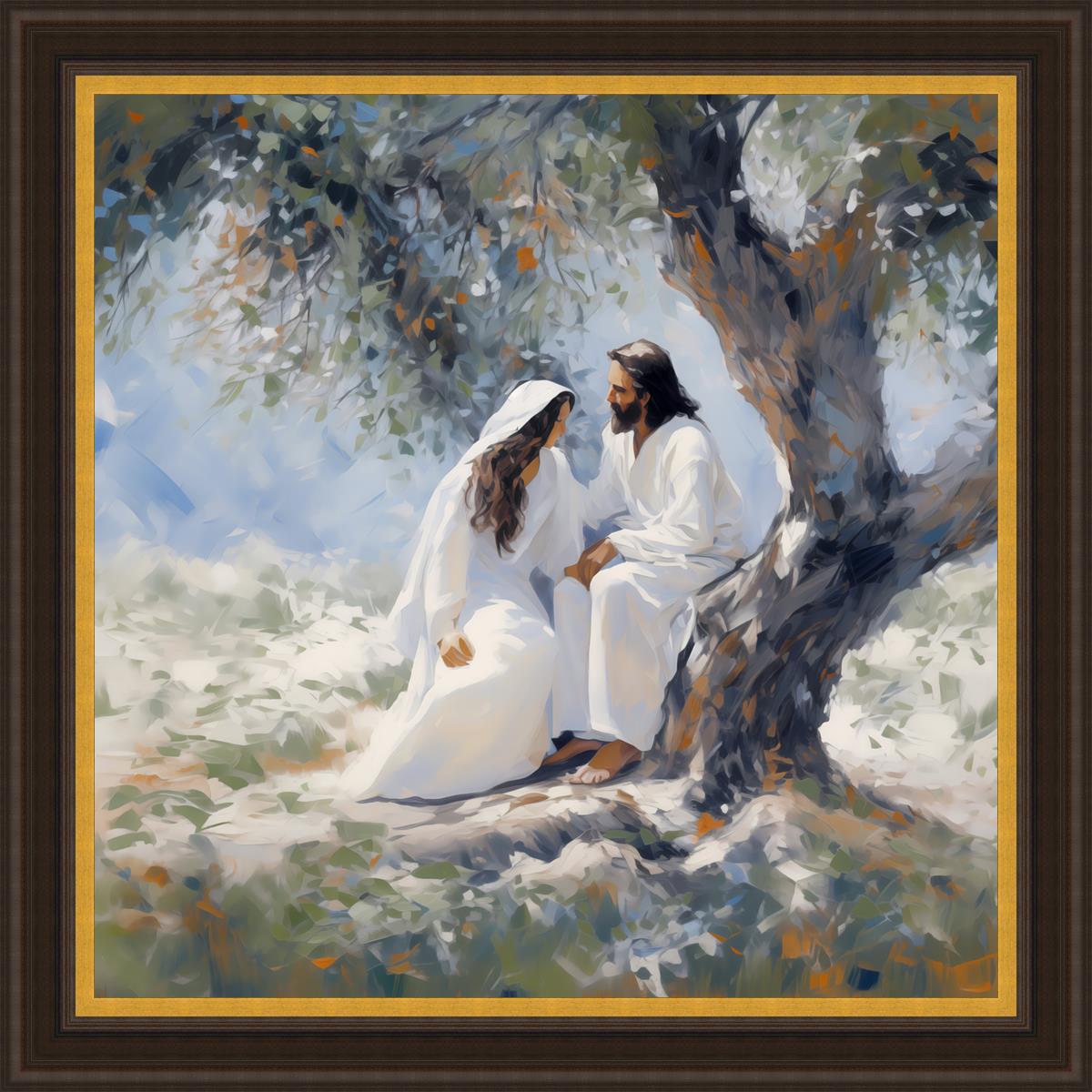Abide With Me Large Wall Art - Inspirational Canvas Print for Home Decor, Living Room, Bedroom & Office - Perfect Gift for Housewarming, Wedding & Holidays
