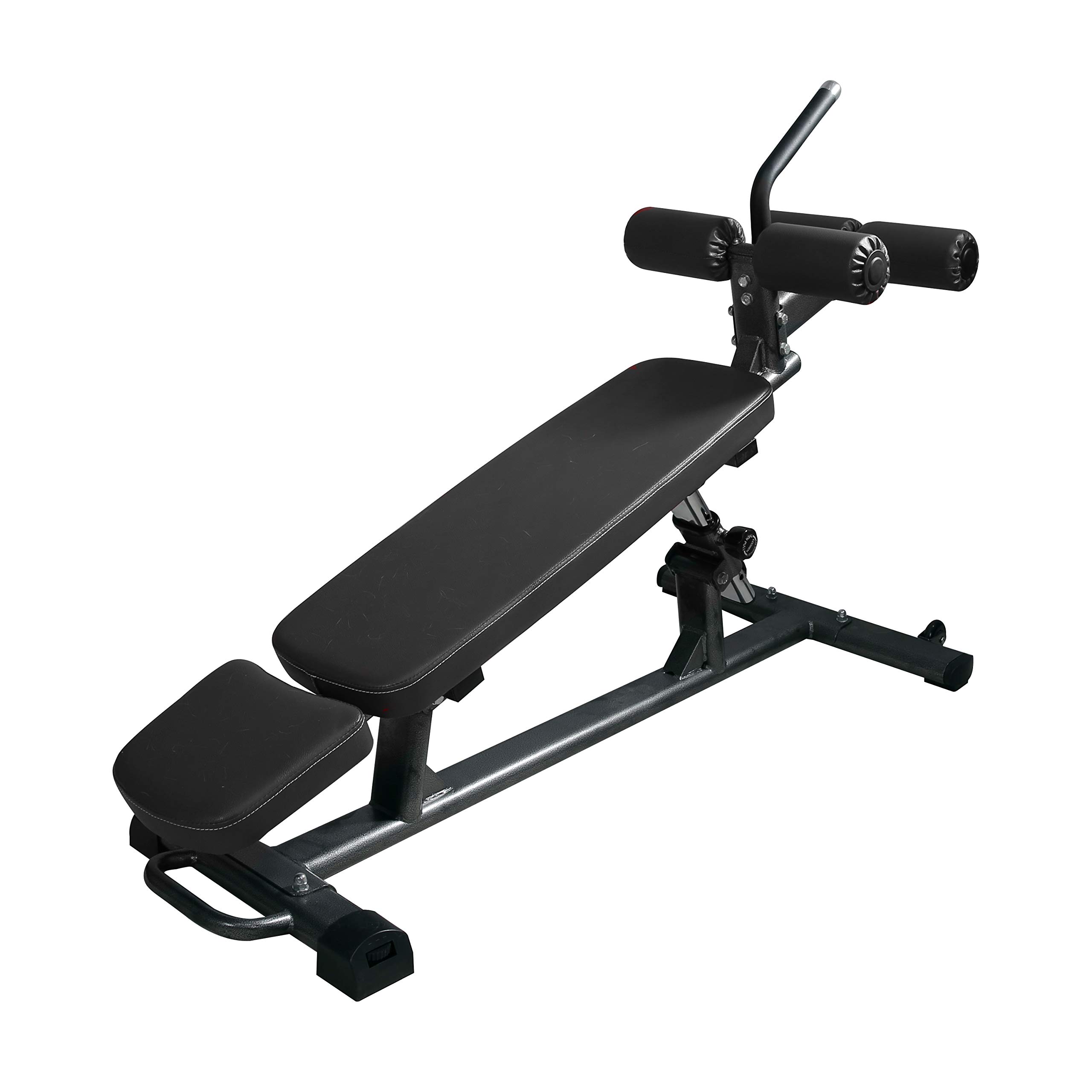 Finer Form Adjustable Semi-Commercial Sit-Up Bench for Core Workouts, Decline Bench Press & Ab Exercises - 4 Height Settings with Reverse Crunch Handle - Perfect for Home Gym, Weight Training & Fitness Enthusiasts